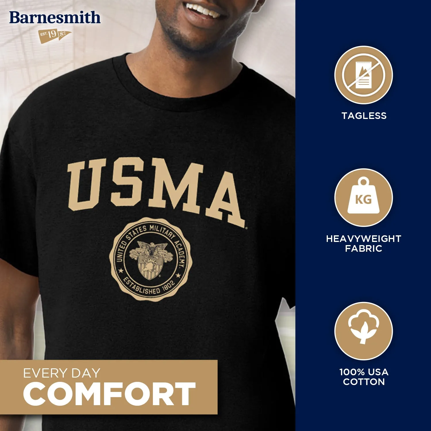 Army Heritage T-Shirt (Black) sold by Barnesmith product image thumbnail 3