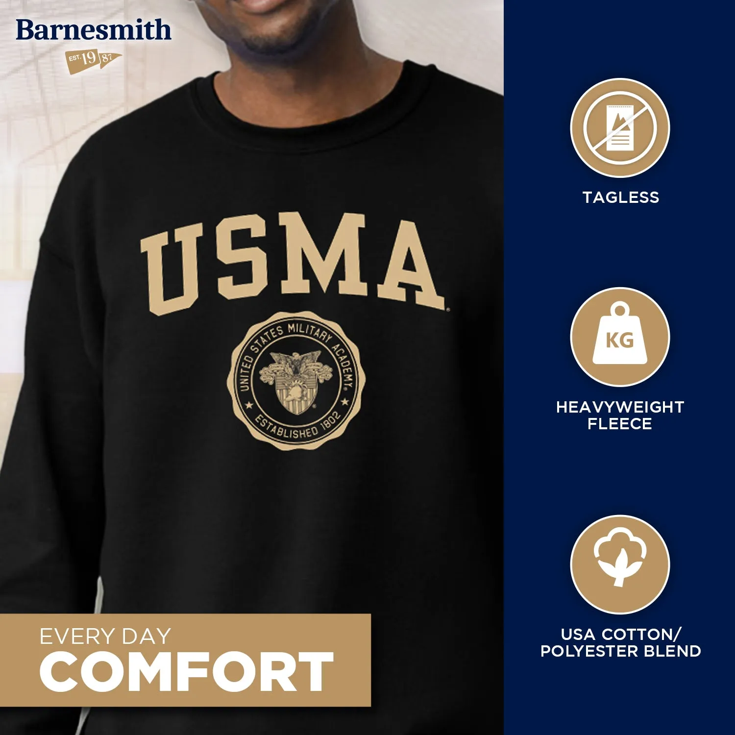 Army Heritage Sweatshirt (Black) sold by Barnesmith product image thumbnail 3