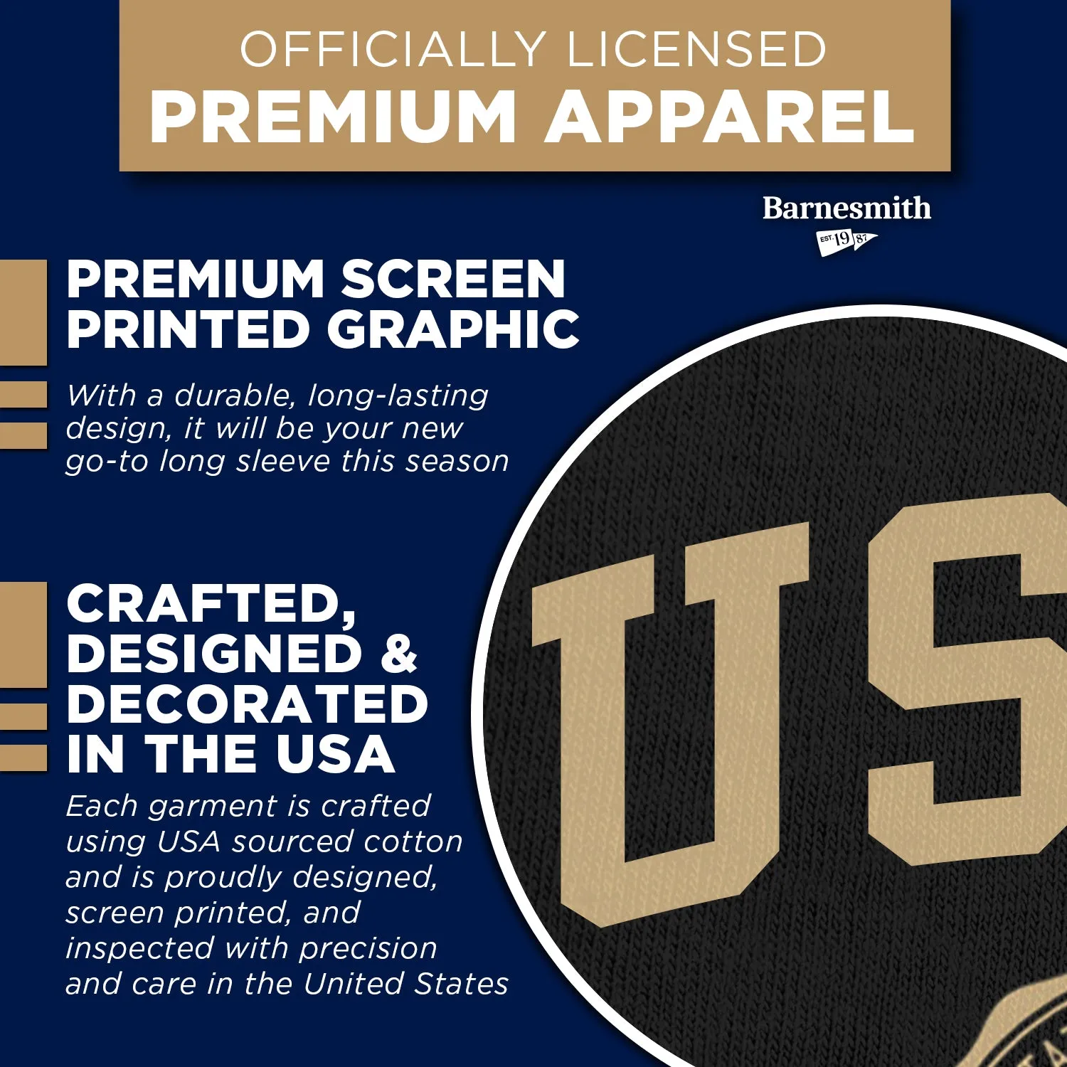 Army Heritage Long Sleeve T-Shirt (Black) sold by Barnesmith product image thumbnail 4