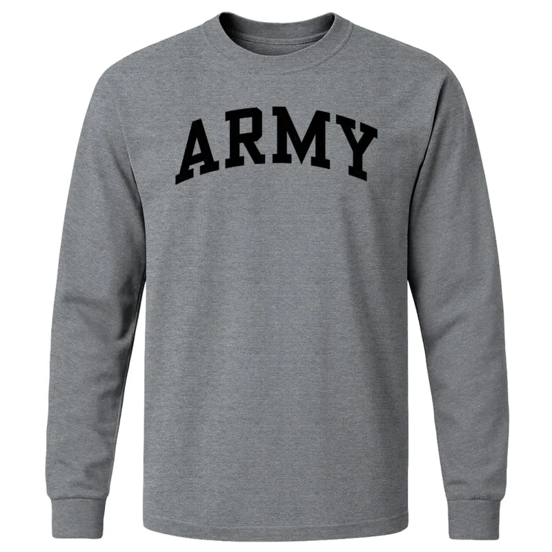 Army Classic Long Sleeve T-Shirt (Charcoal Grey) sold by Barnesmith