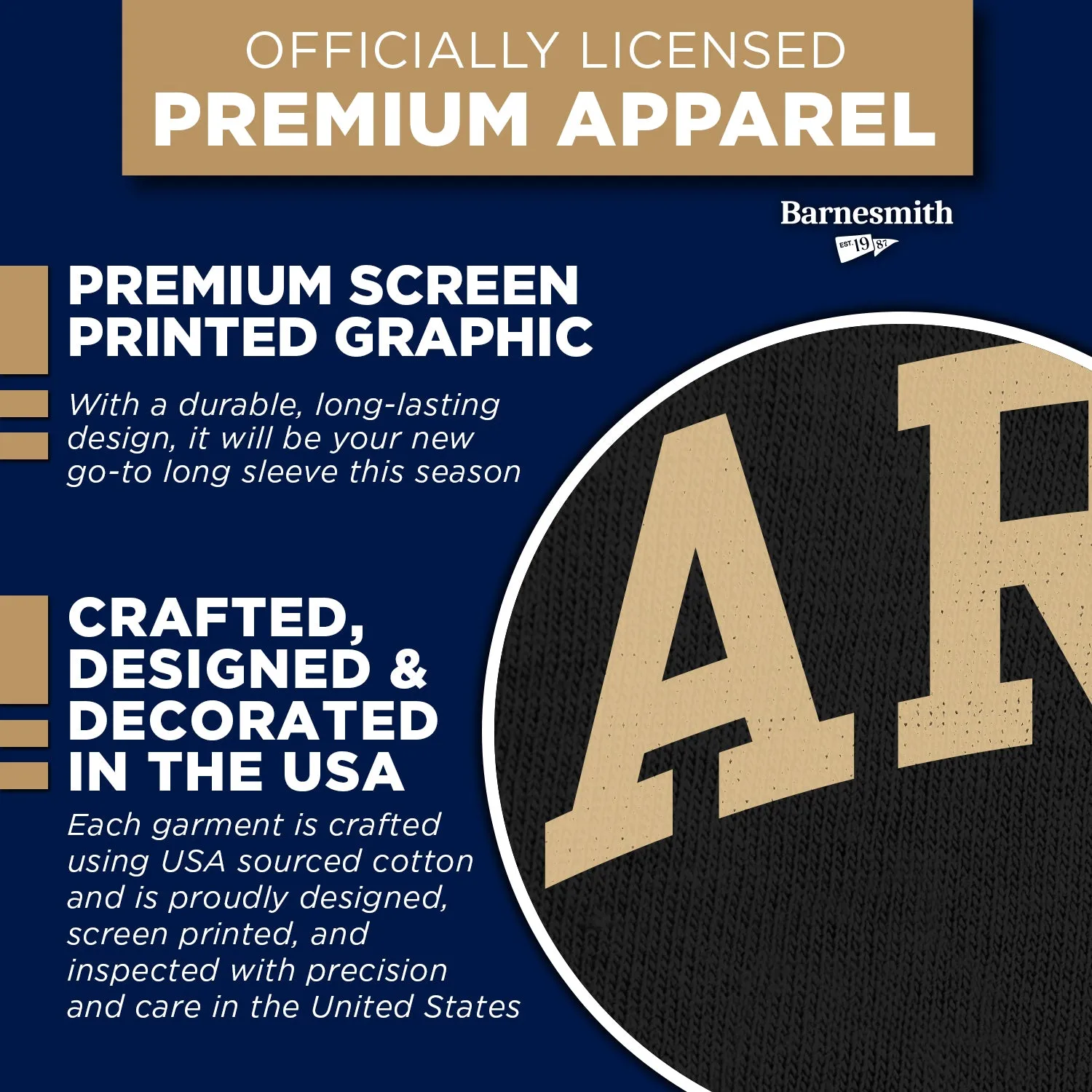 Army Classic Long Sleeve T-Shirt (Black) sold by Barnesmith product image thumbnail 4