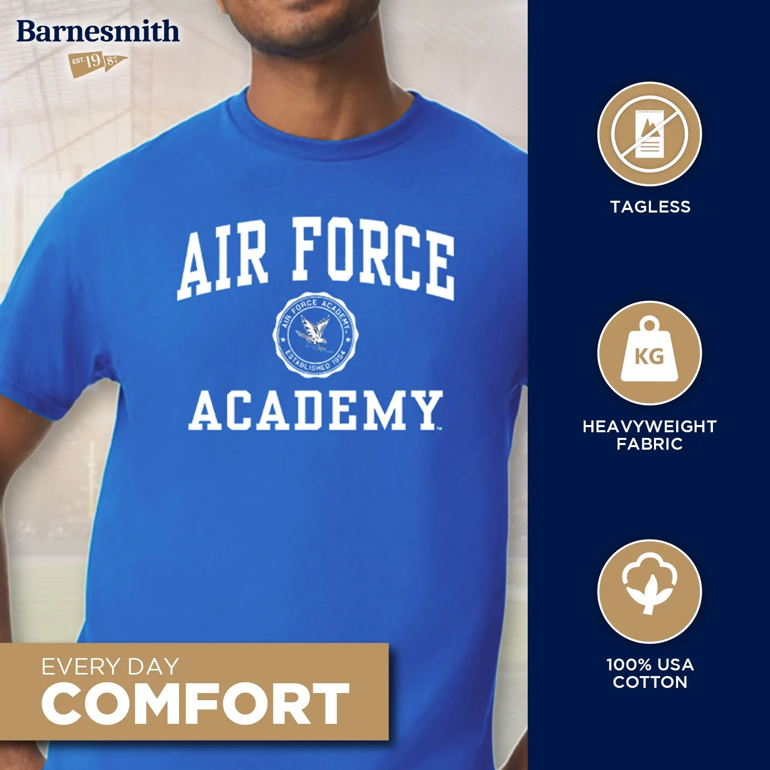 Air Force Heritage T-Shirt (Royal Blue) sold by Barnesmith product image thumbnail 3