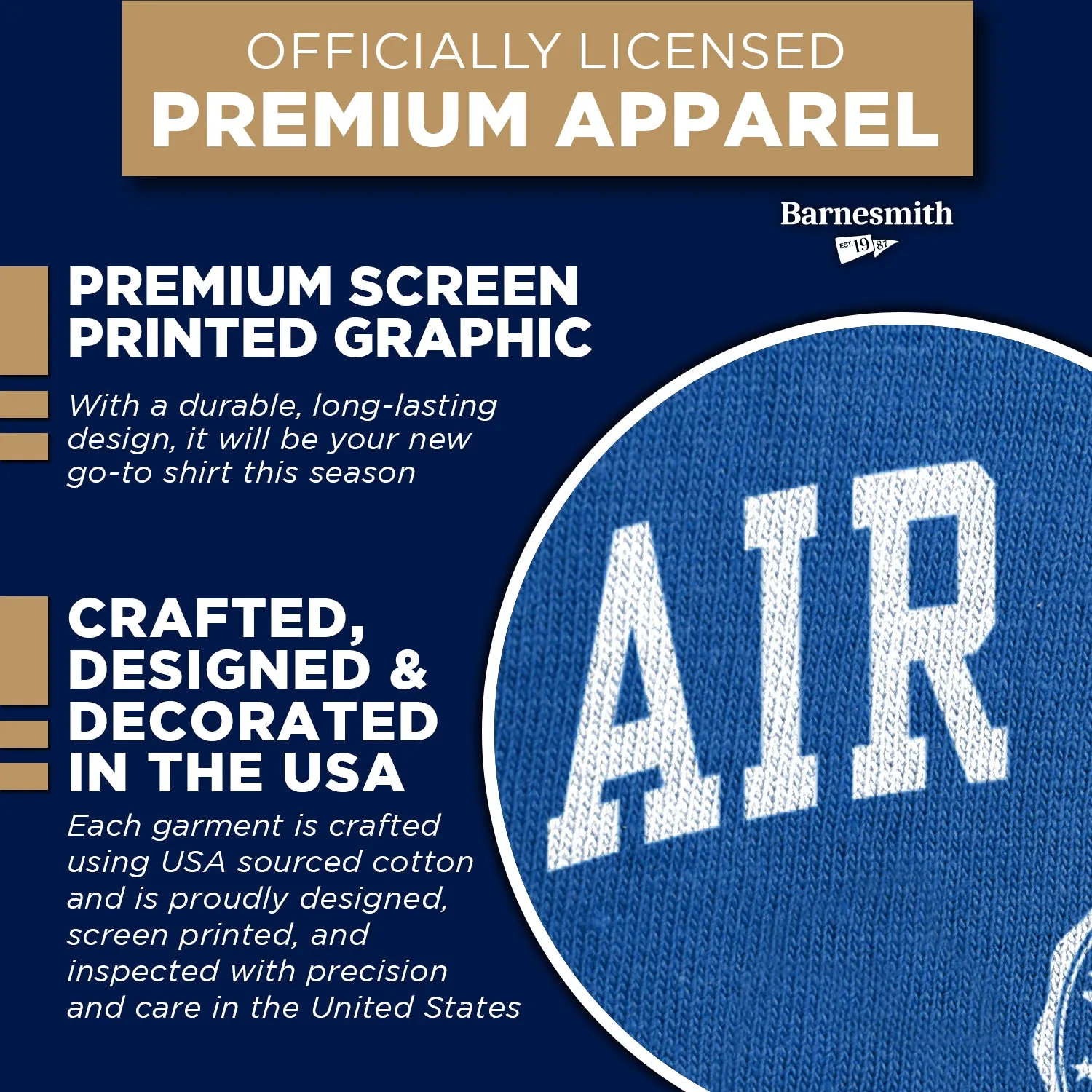 Air Force Heritage T-Shirt (Royal Blue) sold by Barnesmith product image thumbnail 4