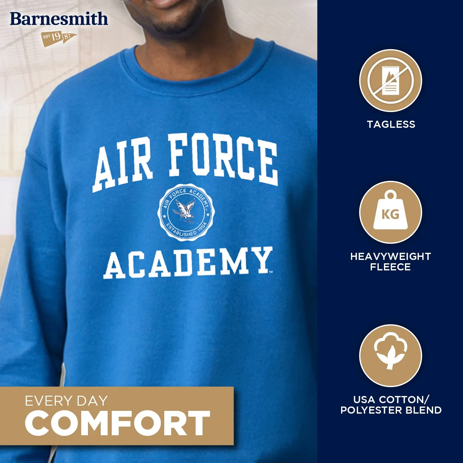 Air Force Heritage Sweatshirt (Royal Blue) sold by Barnesmith product image thumbnail 3