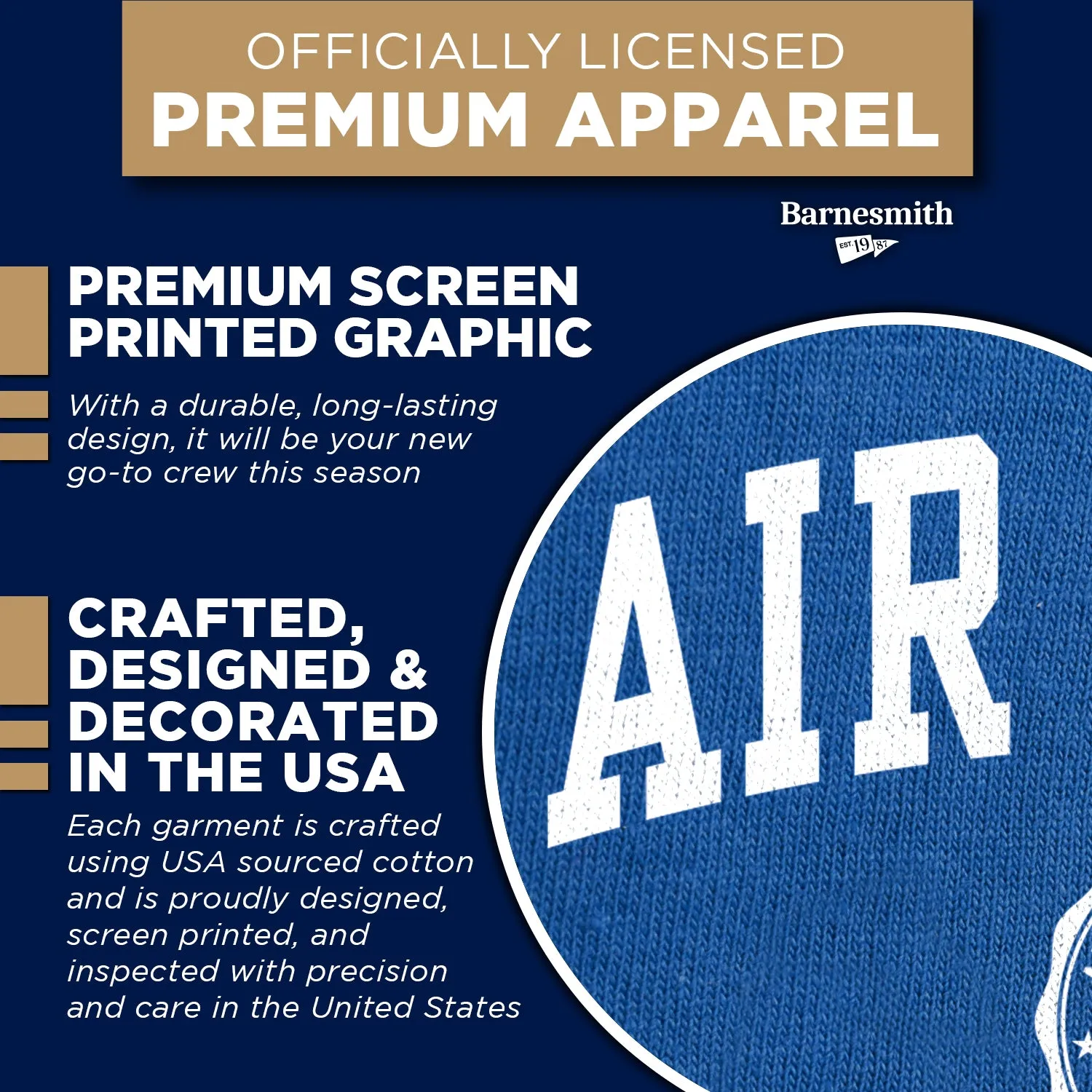 Air Force Heritage Sweatshirt (Royal Blue) sold by Barnesmith product image thumbnail 4