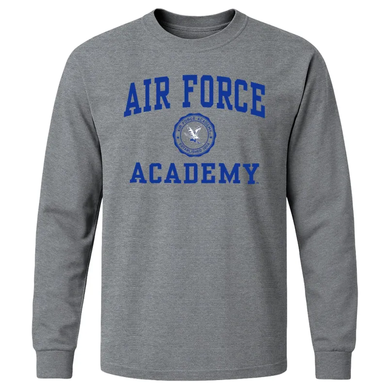 Air Force Heritage Long Sleeve T-Shirt (Charcoal Grey) sold by Barnesmith