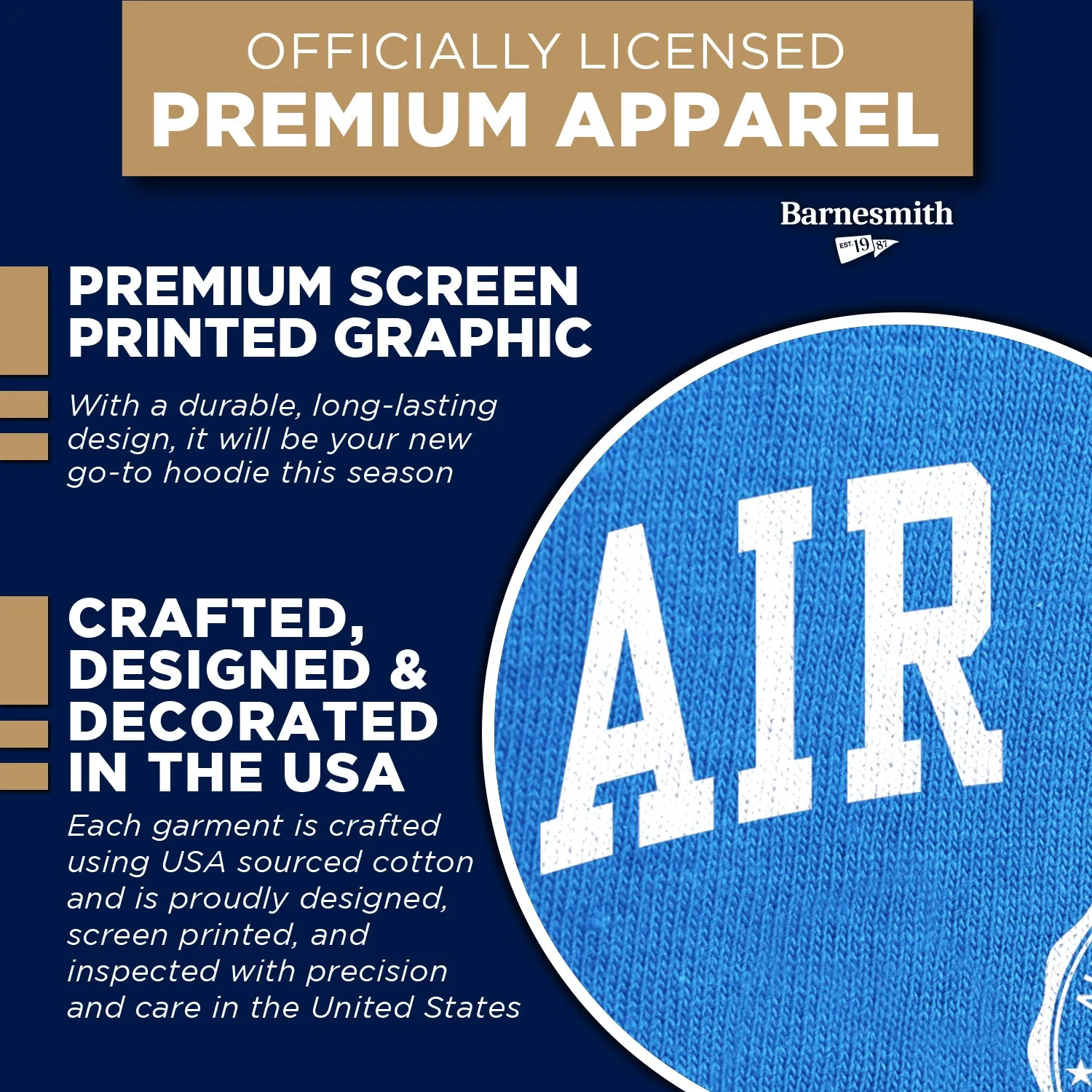 Air Force Heritage Hooded Sweatshirt (Royal Blue) sold by Barnesmith product image thumbnail 4