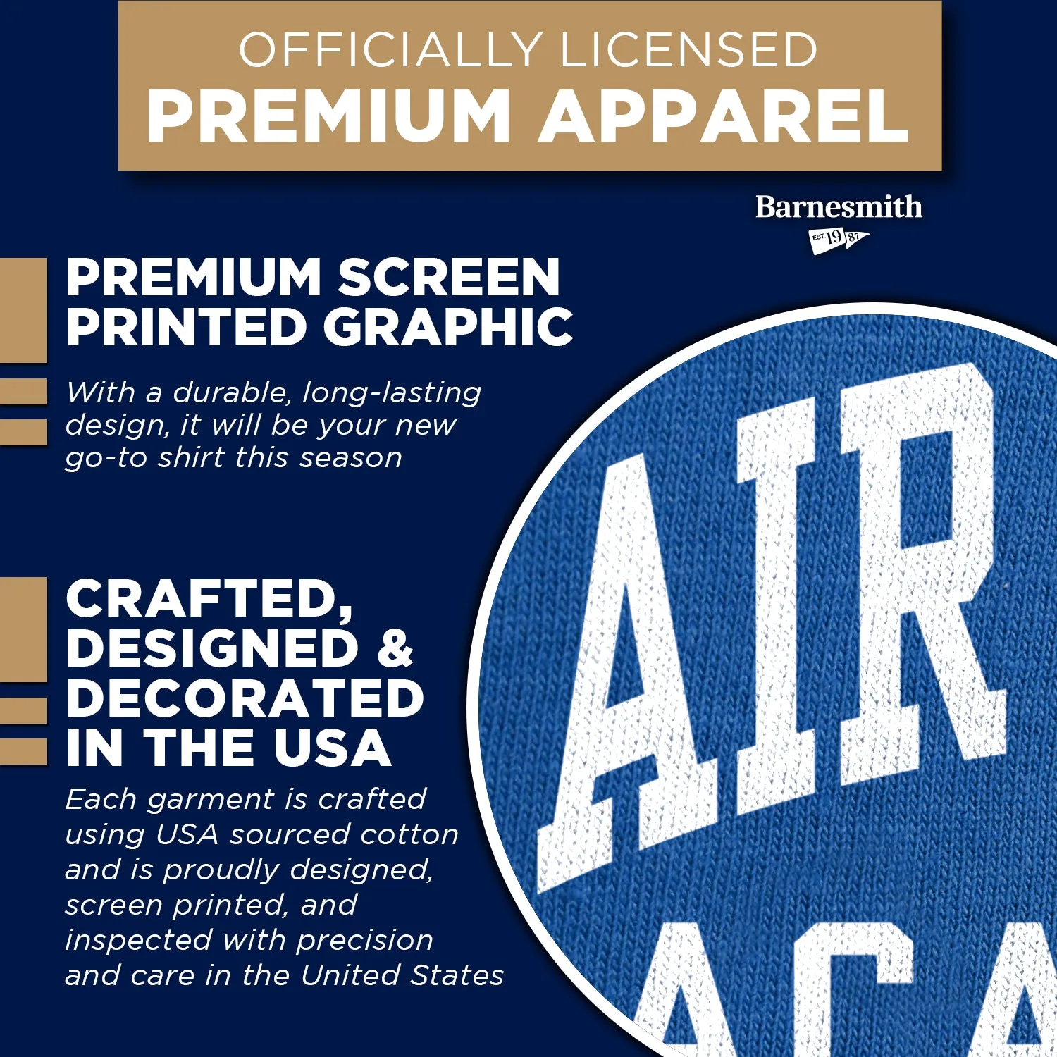 Air Force Classic T-Shirt (Royal Blue) sold by Barnesmith product image thumbnail 4