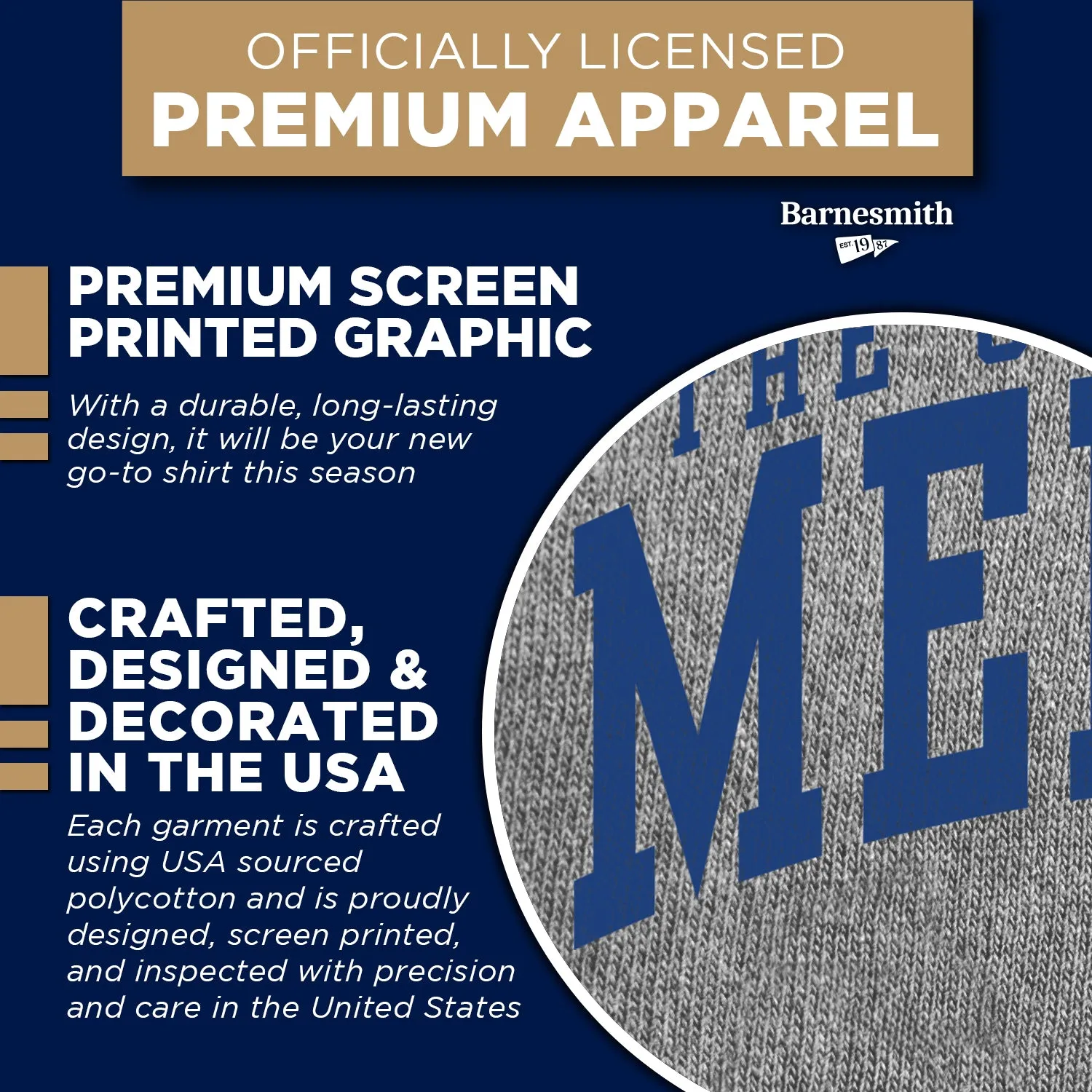 University of Memphis Classic T-Shirt (Charcoal Grey) sold by Barnesmith product image thumbnail 4