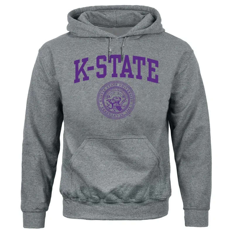 Kansas State University Heritage Hooded Sweatshirt (Charcoal Grey) sold by Barnesmith