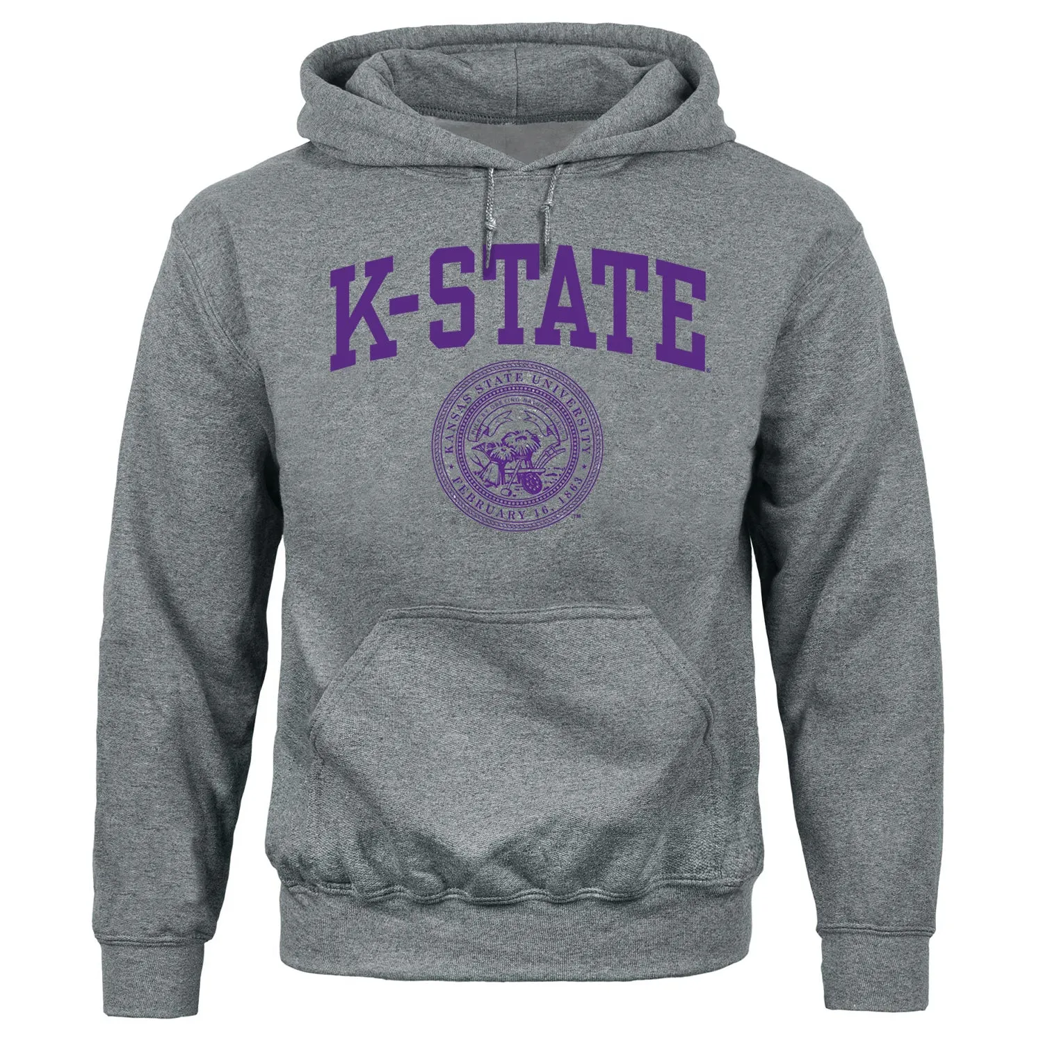 Kansas State University Heritage Hooded Sweatshirt (Charcoal Grey) sold by Barnesmith