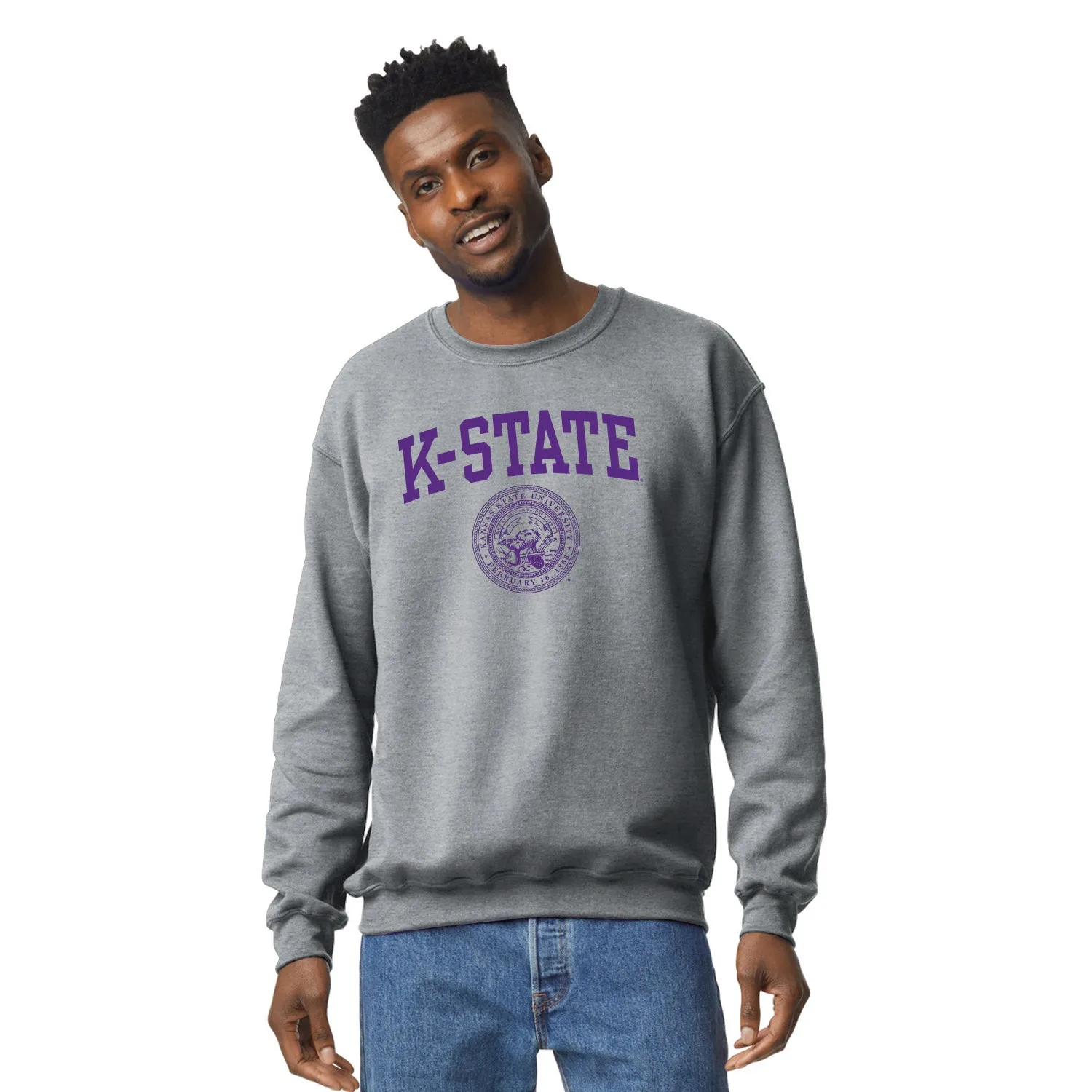 Kansas State University Heritage Sweatshirt (Charcoal Grey) sold by Barnesmith product image thumbnail 2