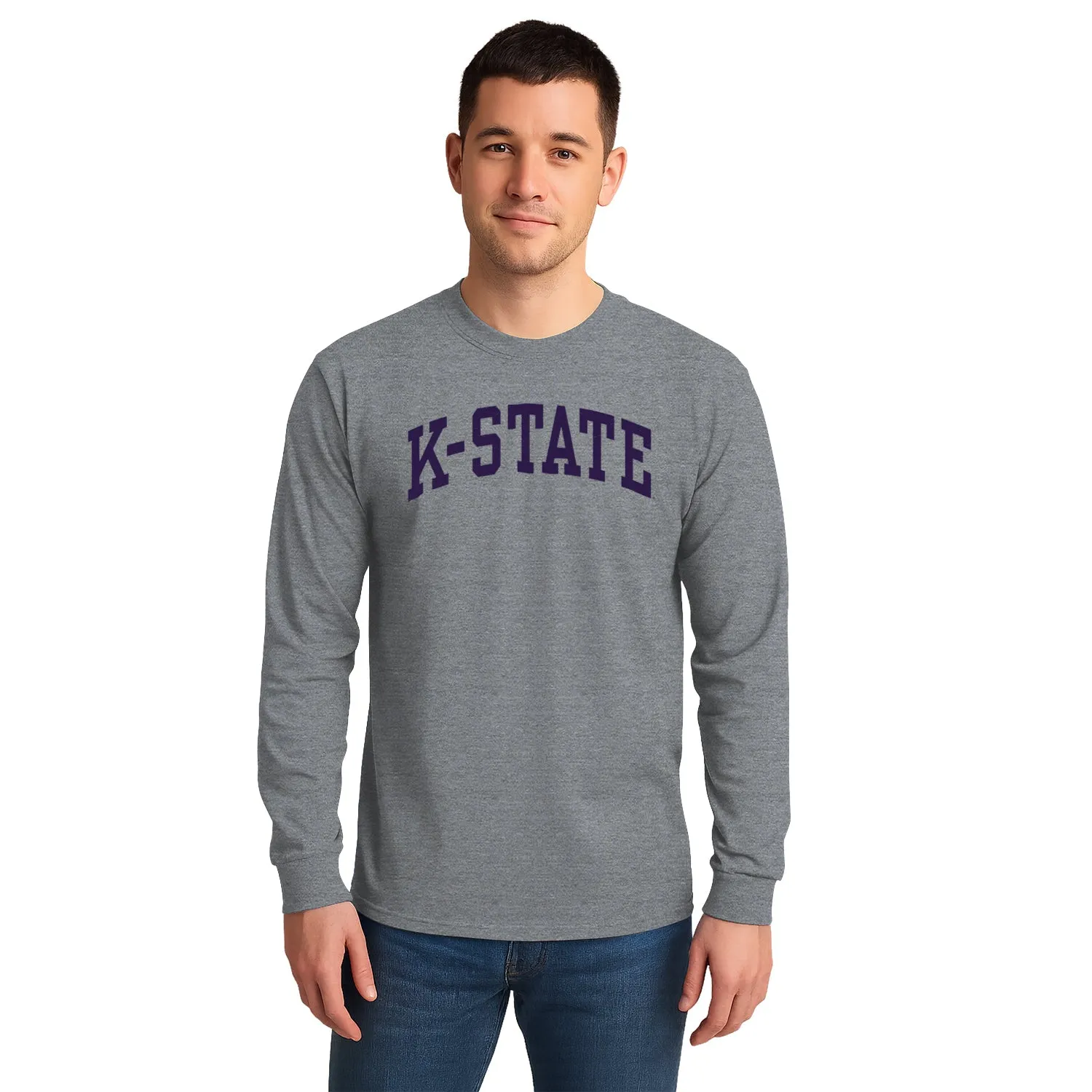 Kansas State University Classic Long Sleeve T-Shirt (Charcoal Grey) sold by Barnesmith product image thumbnail 2