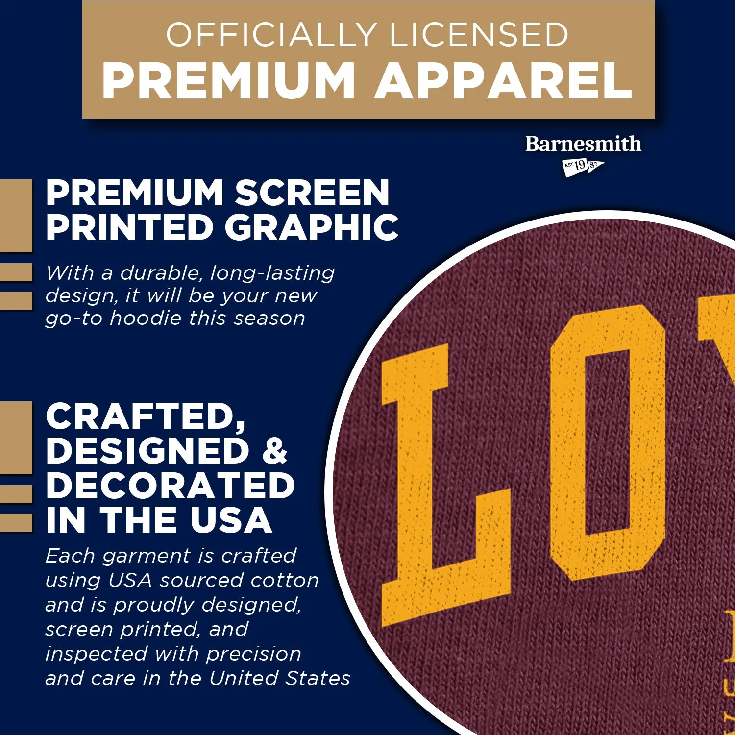 Loyola University Chicago Heritage Hooded Sweatshirt (Maroon) sold by Barnesmith product image thumbnail 4