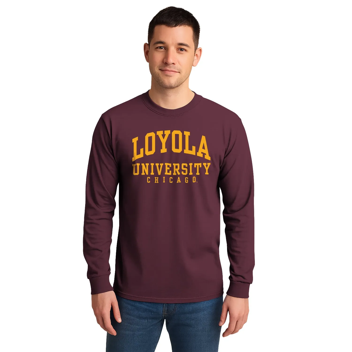 Loyola University Chicago Classic Long Sleeve T-Shirt (Maroon) sold by Barnesmith product image thumbnail 2