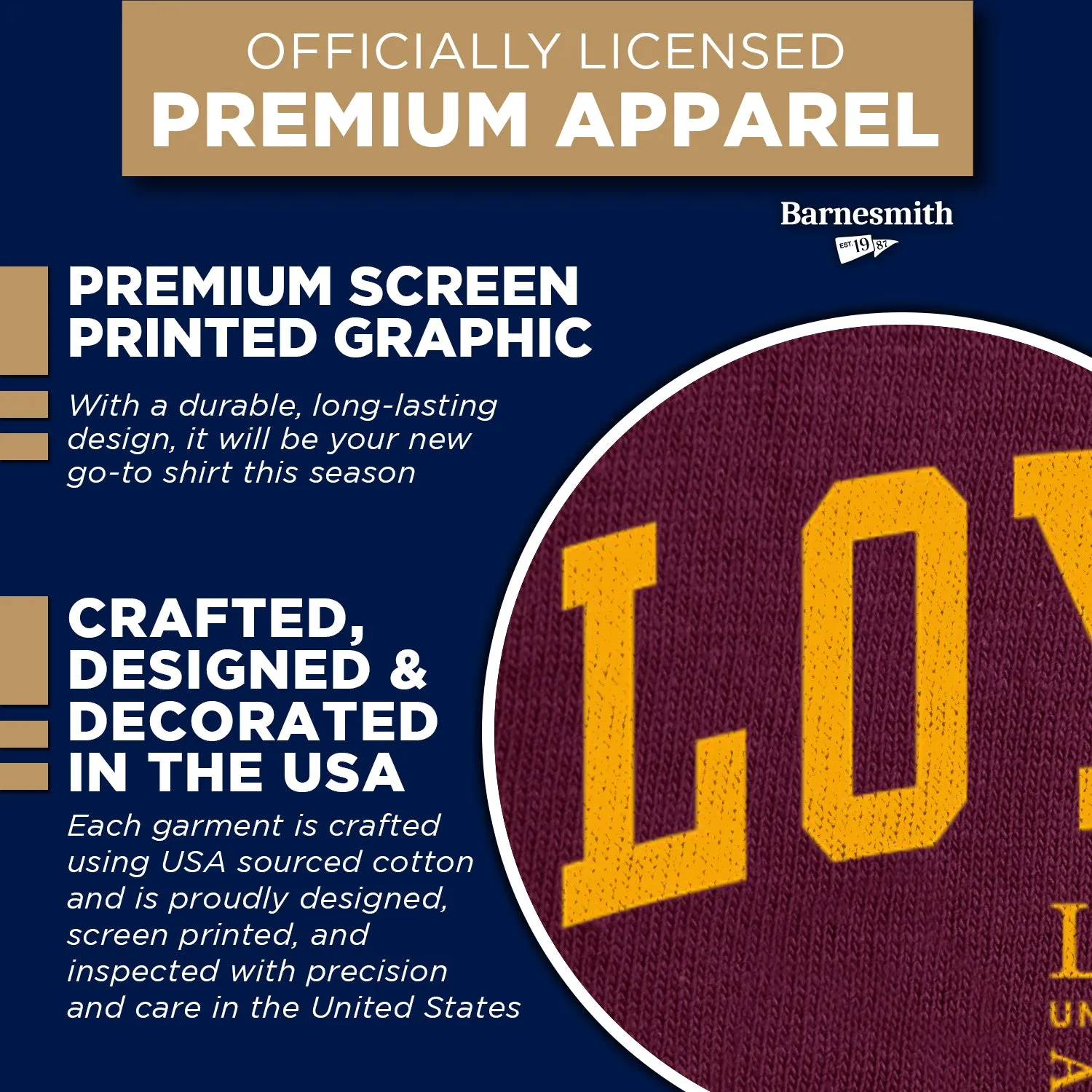 Loyola University Chicago Heritage T-Shirt (Maroon) sold by Barnesmith product image thumbnail 4