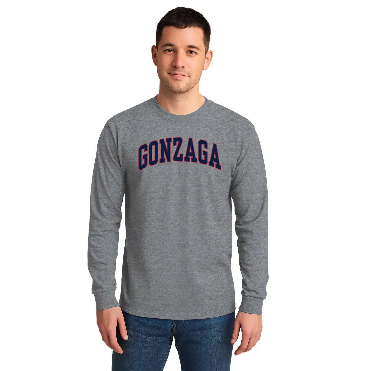 Gonzaga University Classic Long Sleeve T-Shirt (Charcoal Grey) sold by Barnesmith product image thumbnail 2