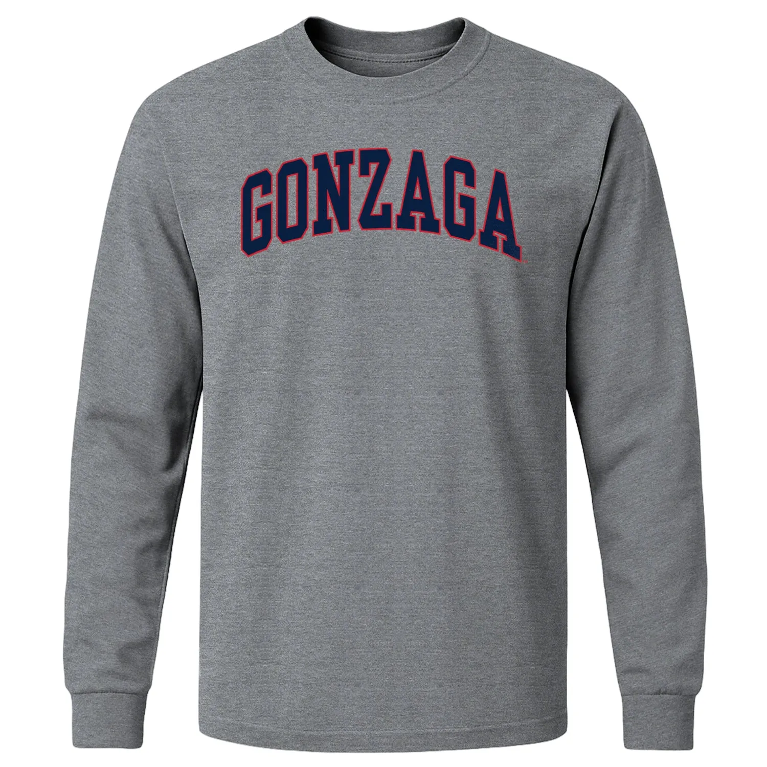 Gonzaga University Classic Long Sleeve T-Shirt (Charcoal Grey) sold by Barnesmith