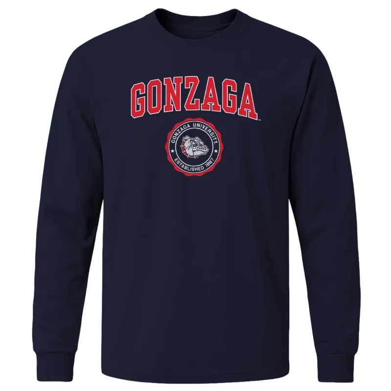 Gonzaga University Heritage Long Sleeve T-Shirt (Navy) sold by Barnesmith