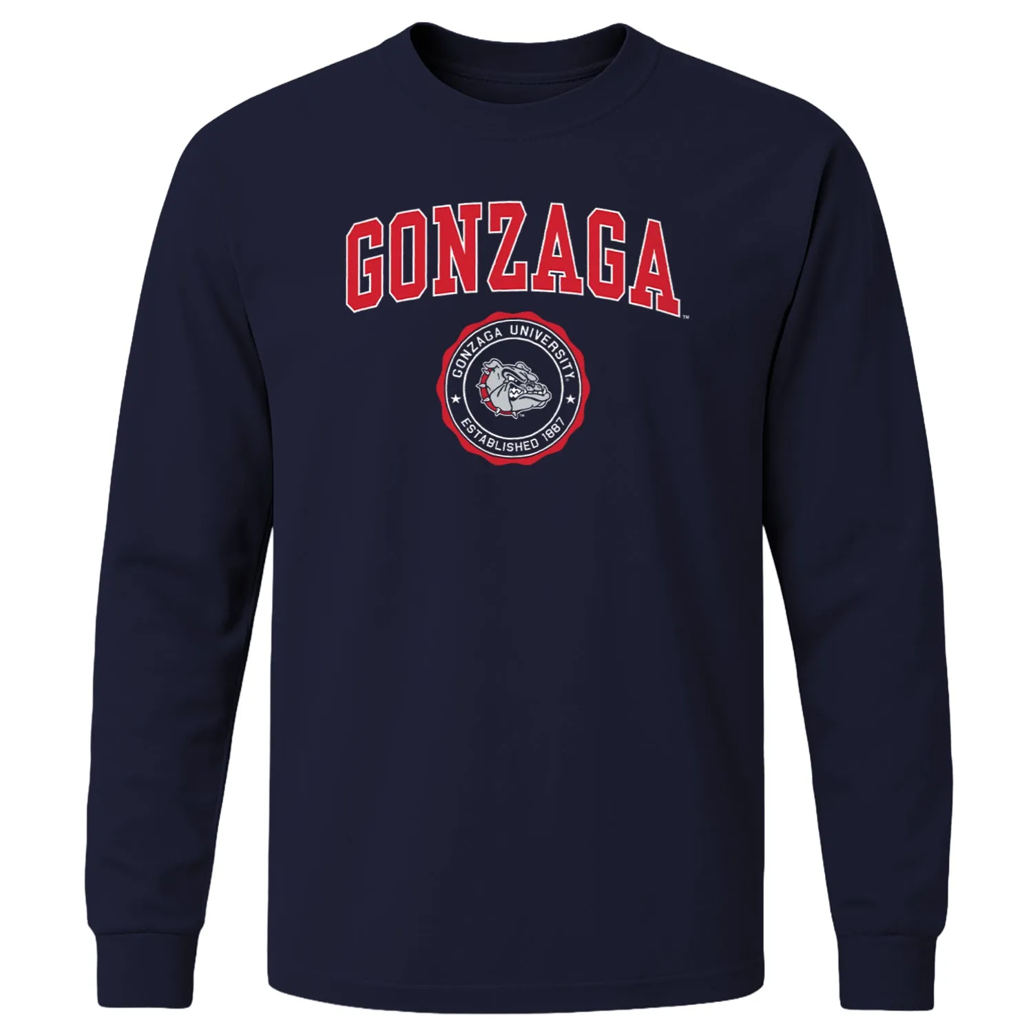 Gonzaga University Heritage Long Sleeve T-Shirt (Navy) sold by Barnesmith
