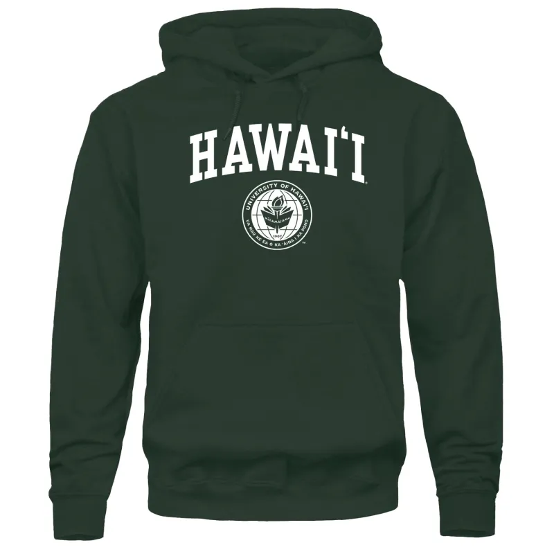 University of Hawaii Heritage Hooded Sweatshirt (Hunter Green) sold by Barnesmith