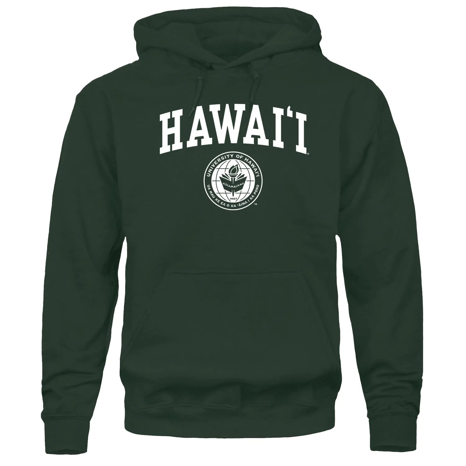 University of Hawaii Heritage Hooded Sweatshirt (Hunter Green) sold by Barnesmith
