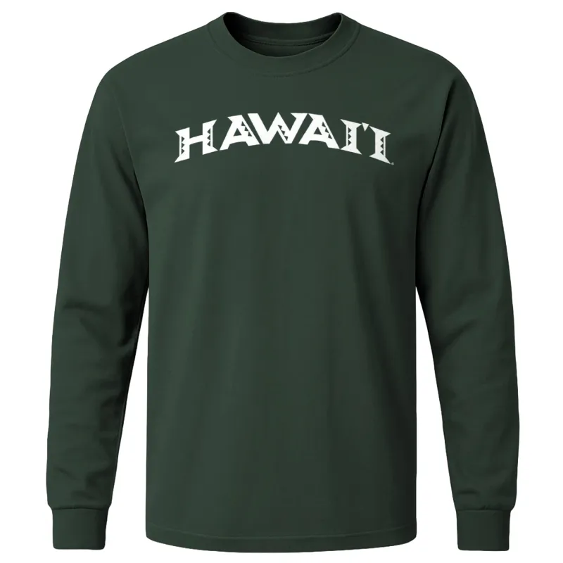 University of Hawaii Classic Long Sleeve T-Shirt (Hunter Green) sold by Barnesmith