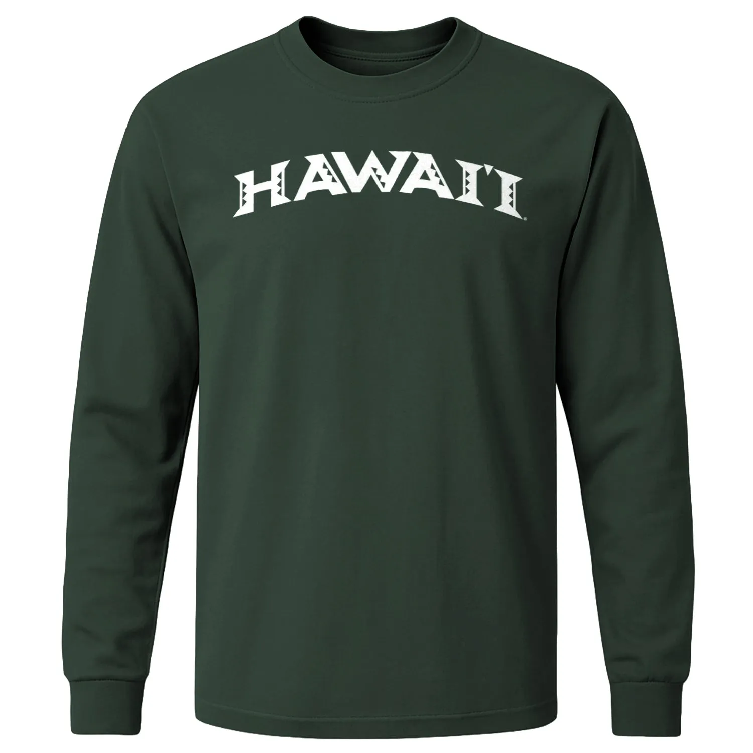 University of Hawaii Classic Long Sleeve T-Shirt (Hunter Green) sold by Barnesmith