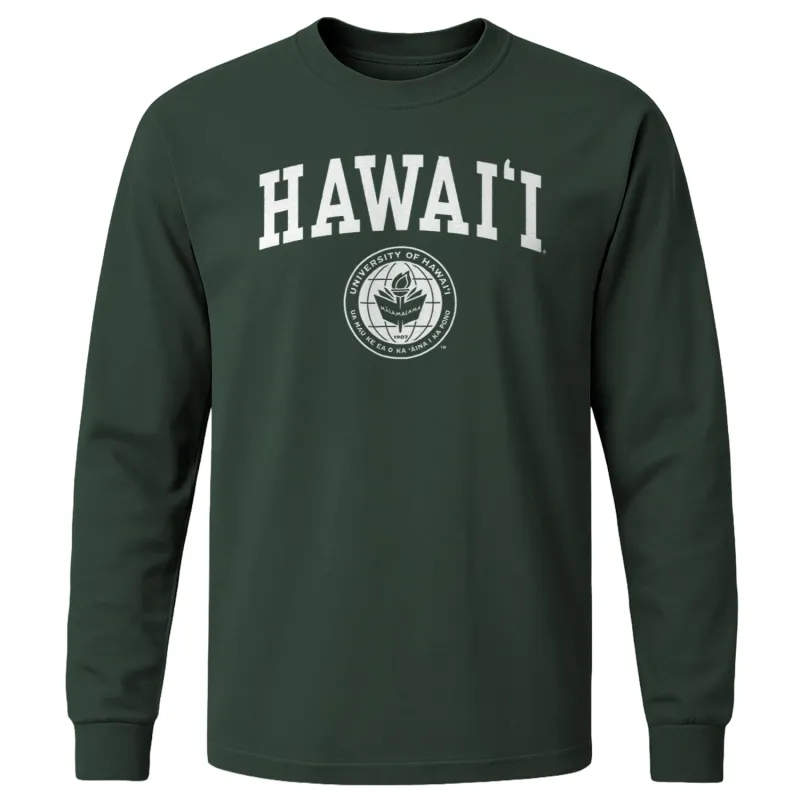 University of Hawaii Heritage Long Sleeve T-Shirt (Hunter Green) sold by Barnesmith