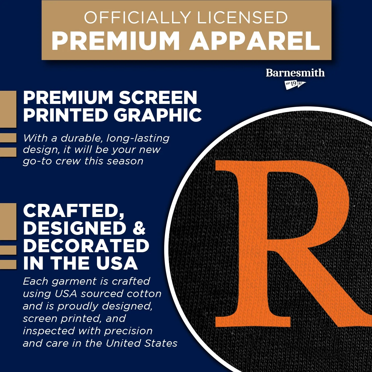 Rochester Institute of Technology Heritage Sweatshirt (Black) sold by Barnesmith product image thumbnail 4