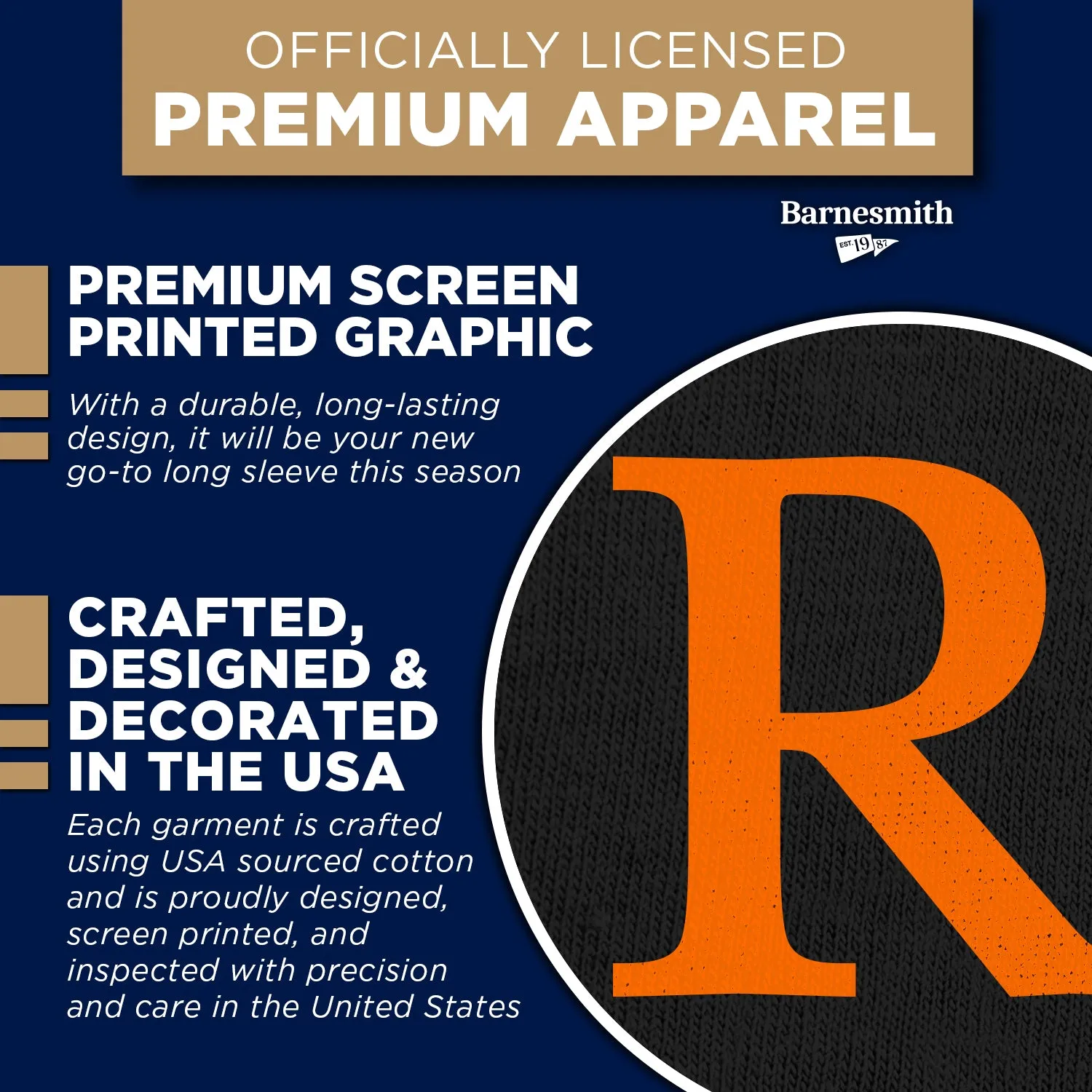 Rochester Institute of Technology Classic Long Sleeve T-Shirt (Black) sold by Barnesmith product image thumbnail 4