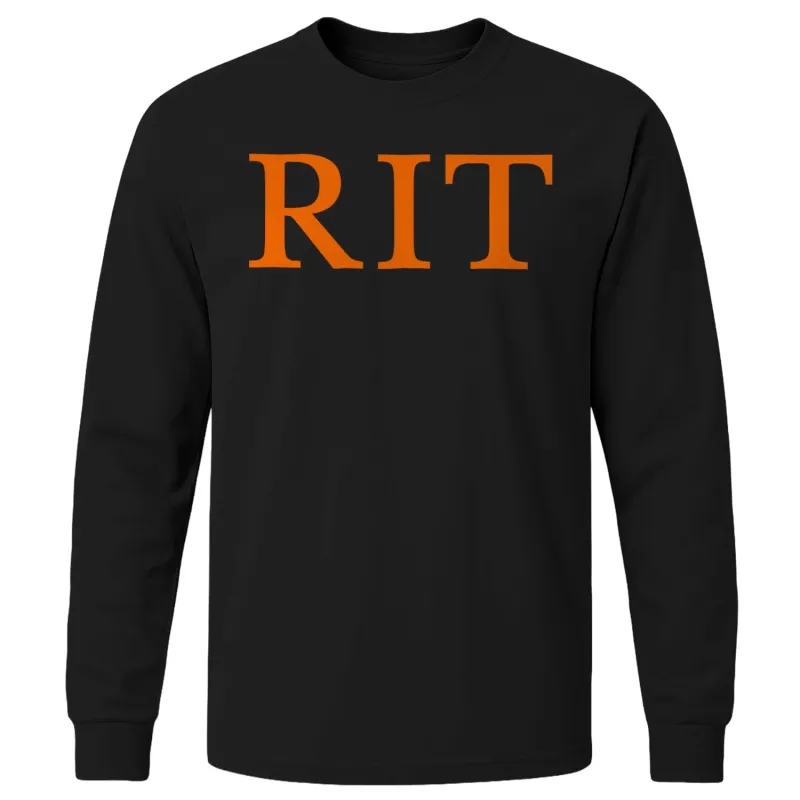 Rochester Institute of Technology Classic Long Sleeve T-Shirt (Black) sold by Barnesmith
