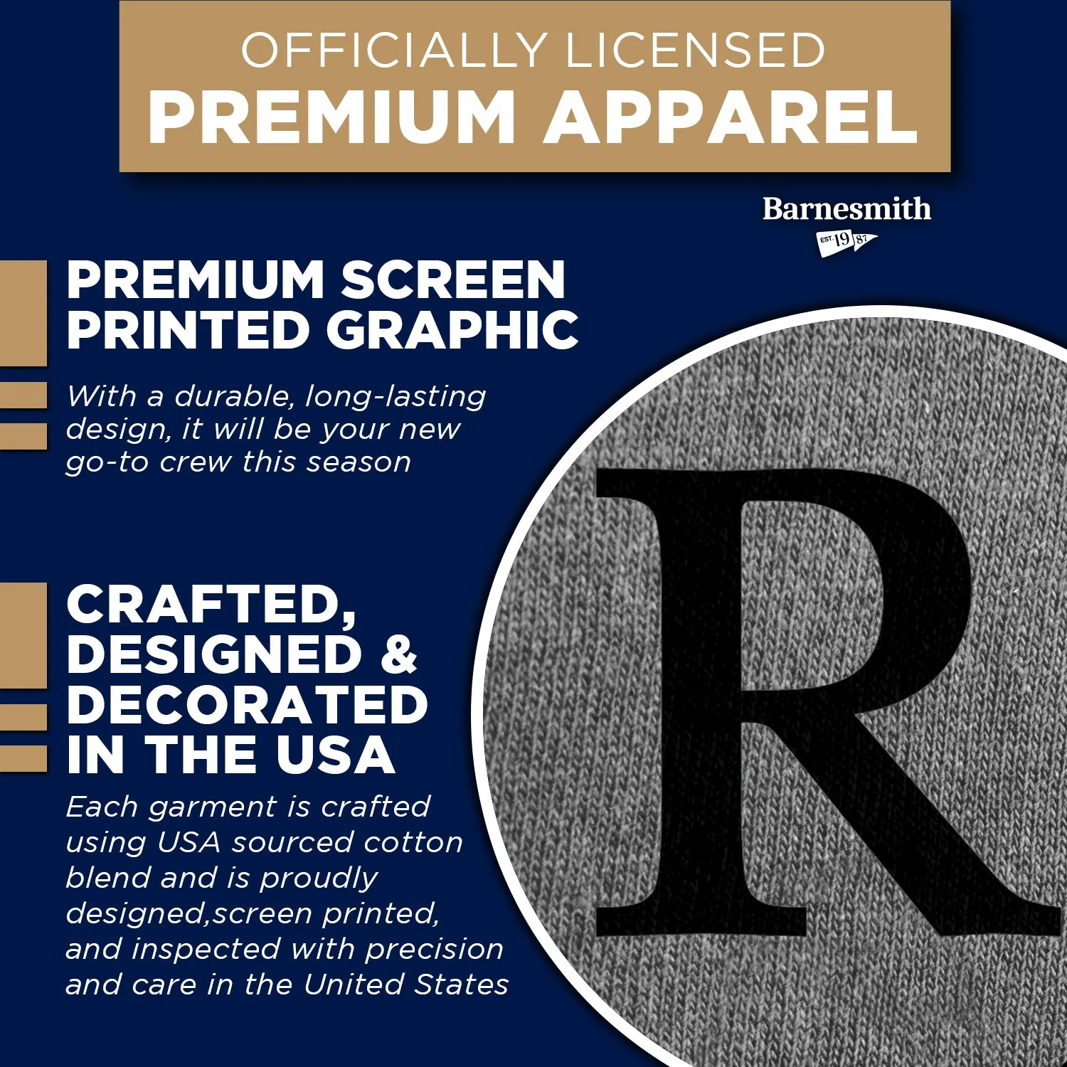 Rochester Institute of Technology Heritage Sweatshirt (Charcoal Grey) sold by Barnesmith product image thumbnail 4