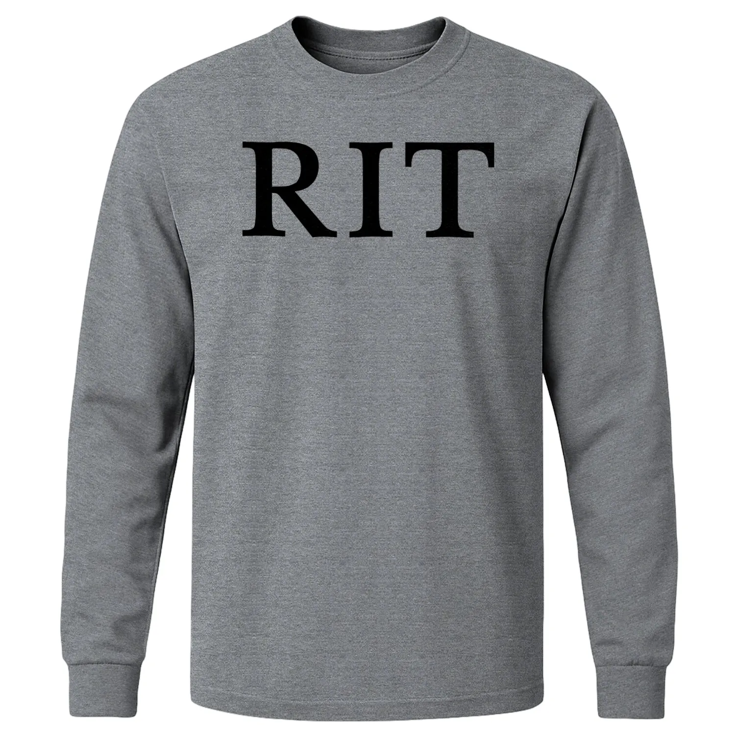 Rochester Institute of Technology Classic Long Sleeve T-Shirt (Charcoal Grey) sold by Barnesmith