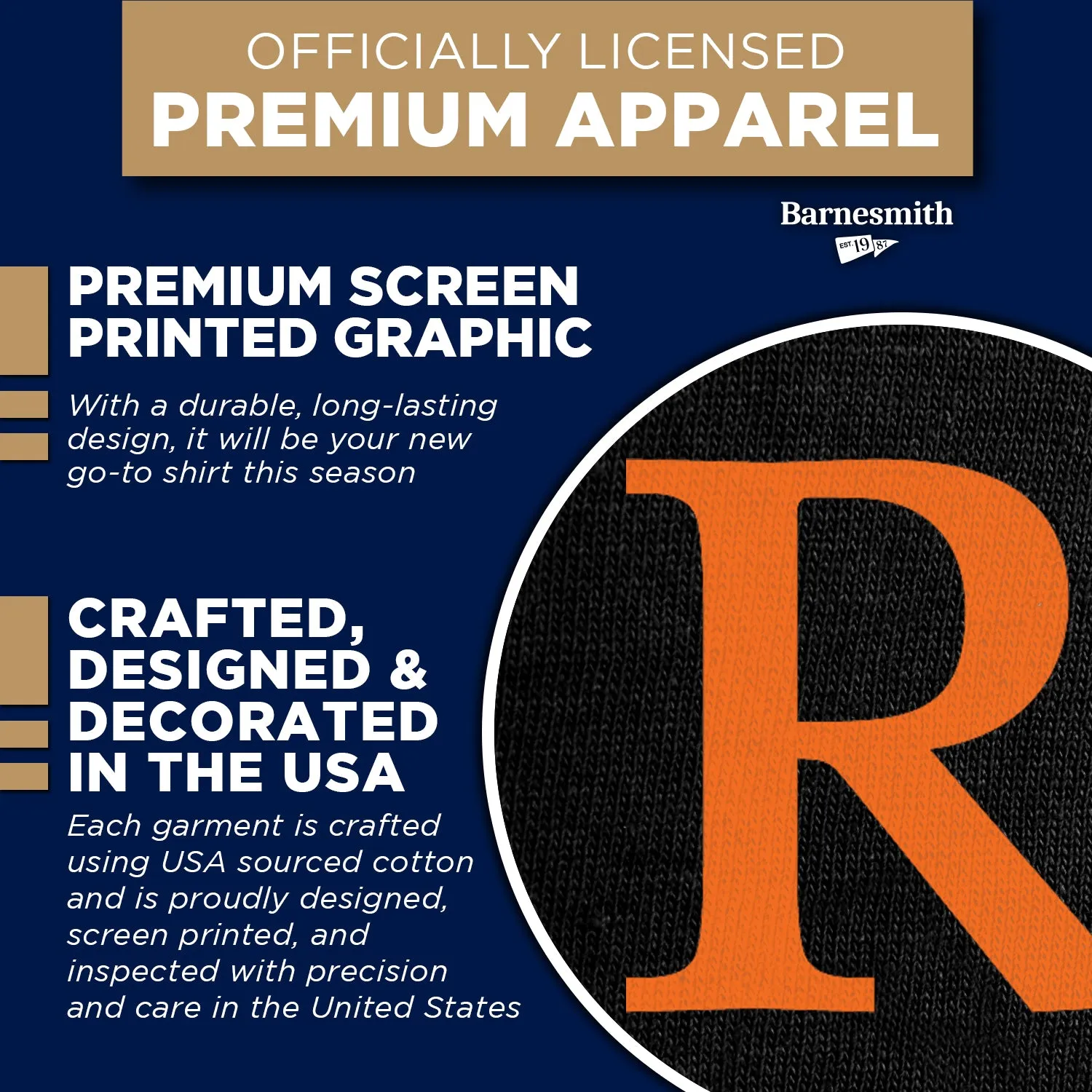 Rochester Institute of Technology Classic T-Shirt (Black) sold by Barnesmith product image thumbnail 4