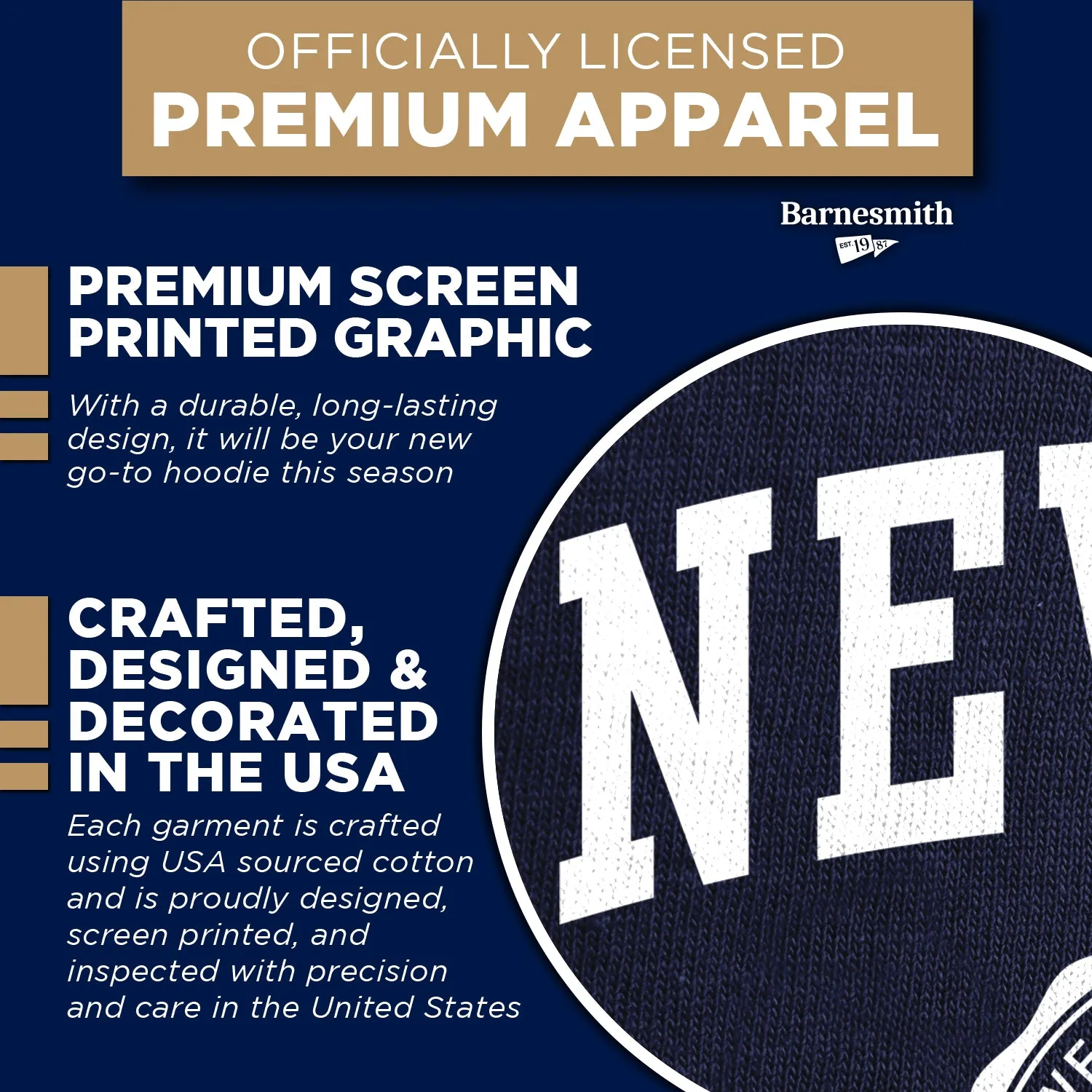 University of Nevada Reno Heritage Hooded Sweatshirt (Navy) sold by Barnesmith product image thumbnail 4