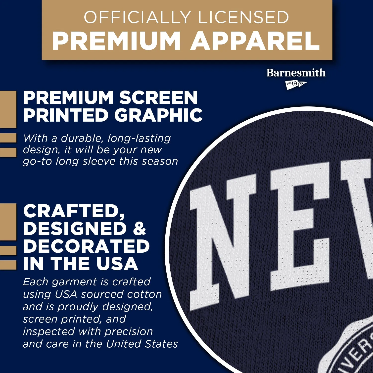 University of Nevada Reno Heritage Long Sleeve T-Shirt (Navy) sold by Barnesmith product image thumbnail 4