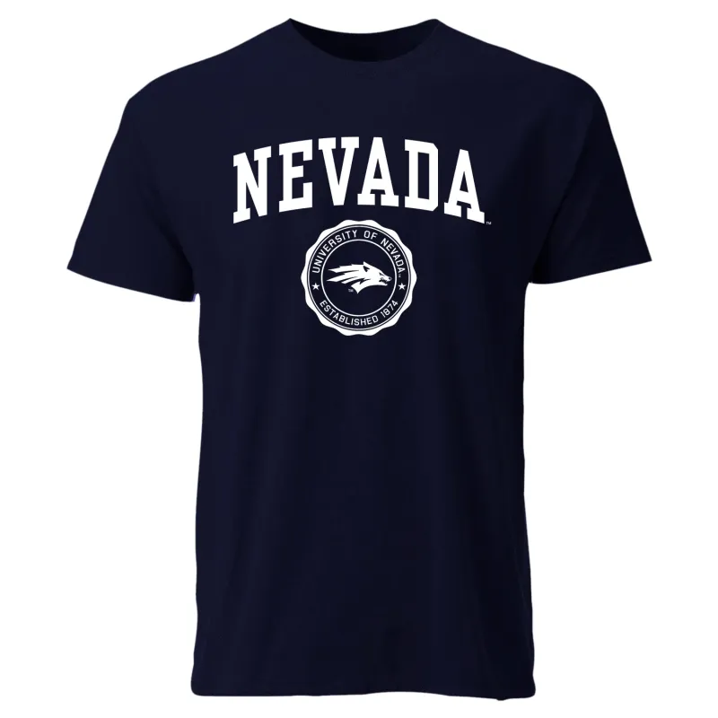 University of Nevada Reno Heritage T-Shirt (Navy) made by Barnesmith