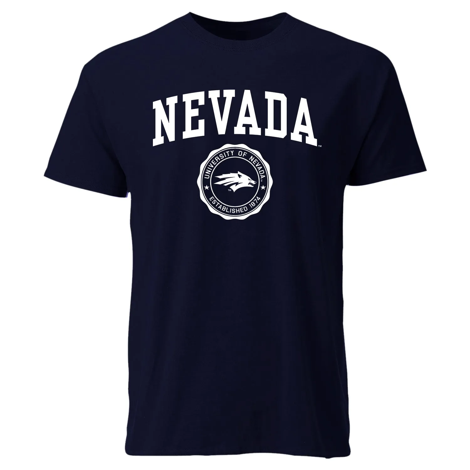 University of Nevada Reno Heritage T-Shirt (Navy) sold by Barnesmith