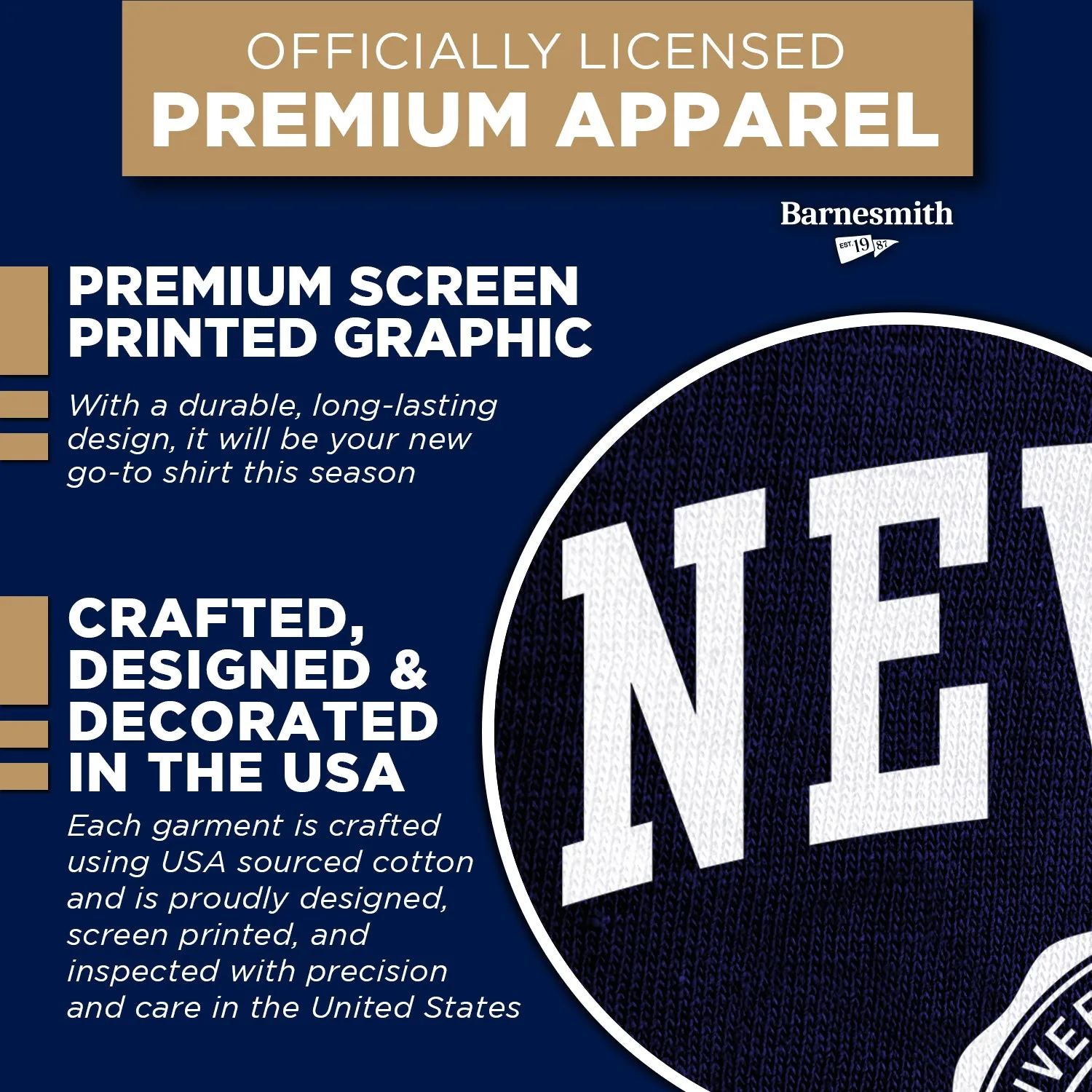 University of Nevada Reno Heritage T-Shirt (Navy) sold by Barnesmith product image thumbnail 4