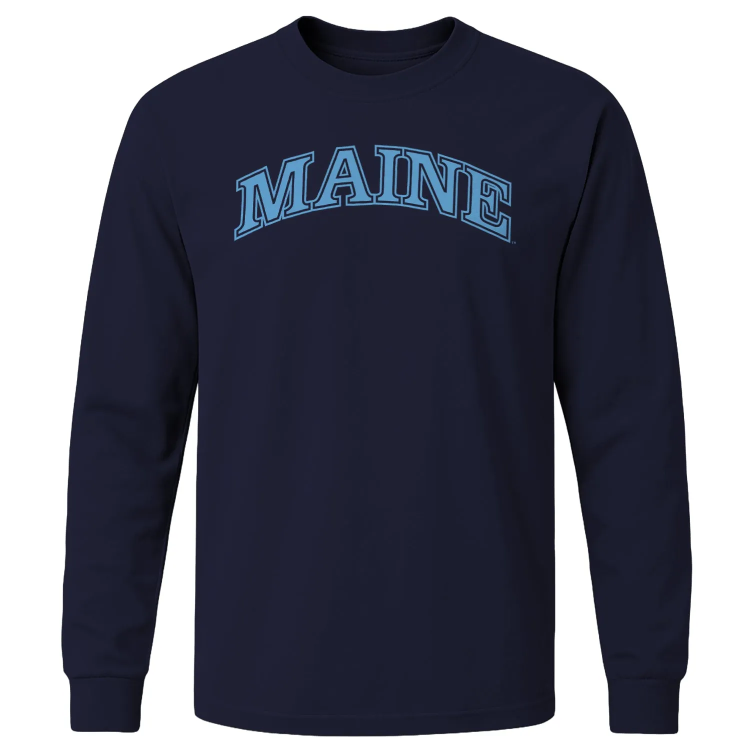 University of Maine Classic Long Sleeve T-Shirt (Navy) sold by Barnesmith