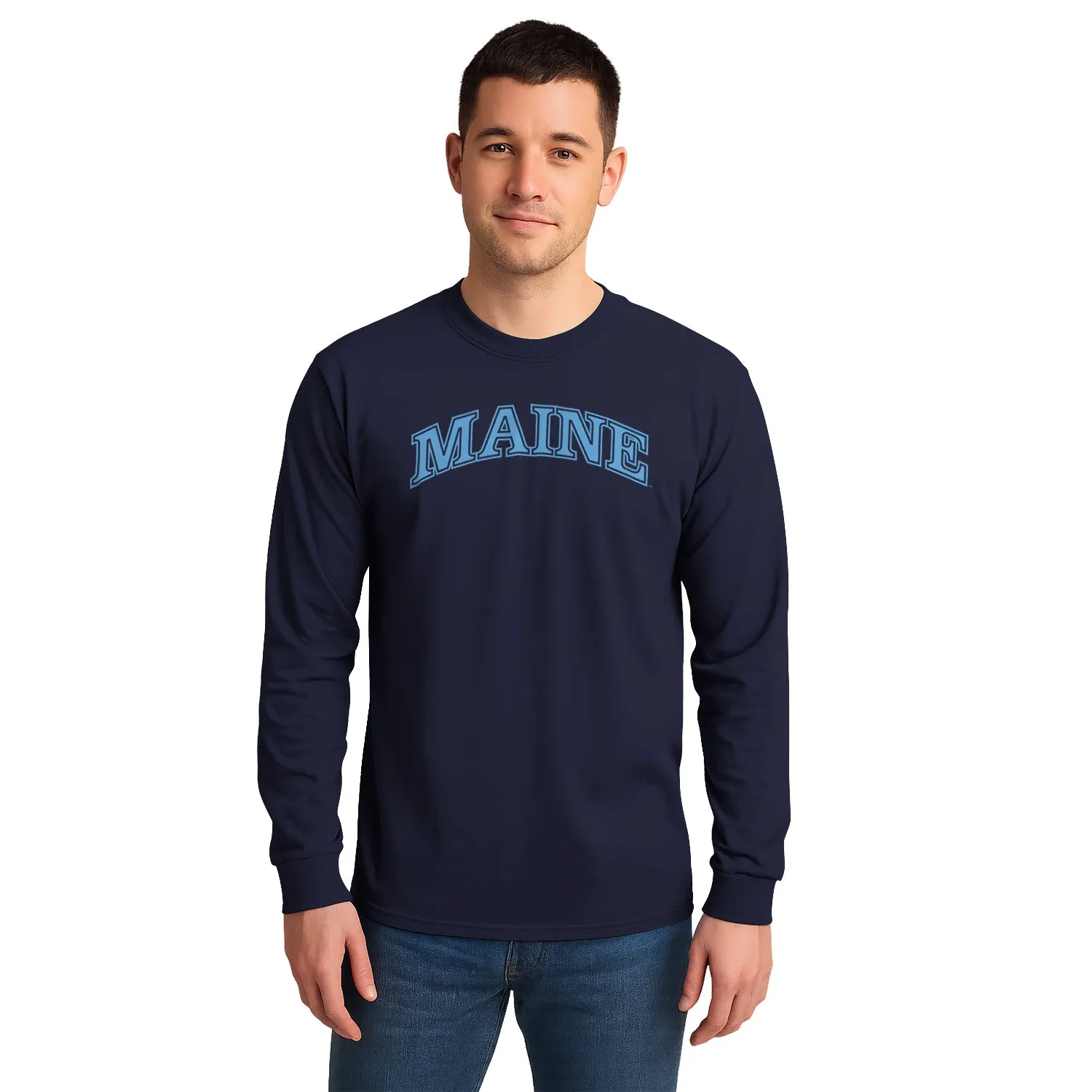 University of Maine Classic Long Sleeve T-Shirt (Navy) sold by Barnesmith product image thumbnail 2