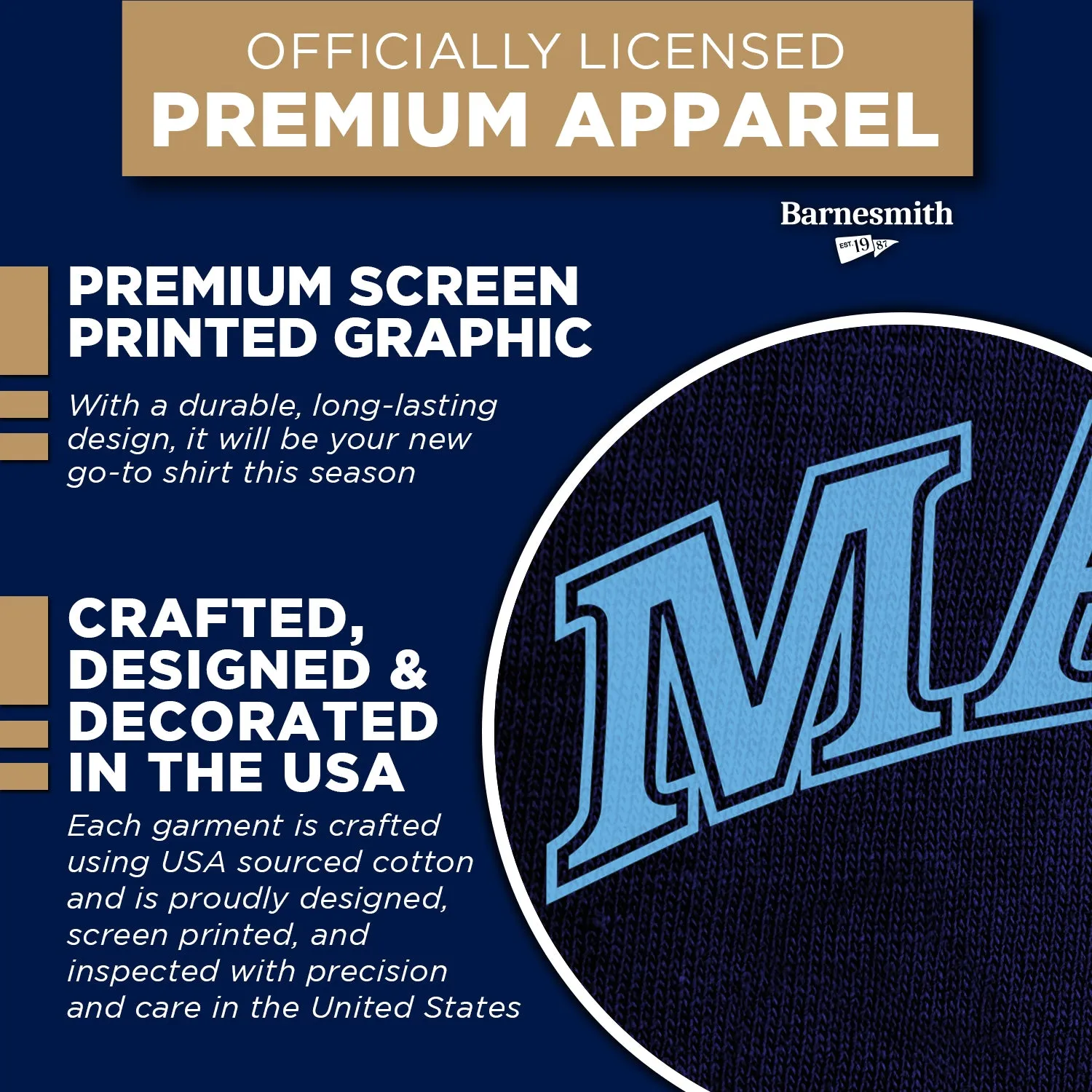 University of Maine Classic T-Shirt (Navy) sold by Barnesmith product image thumbnail 4