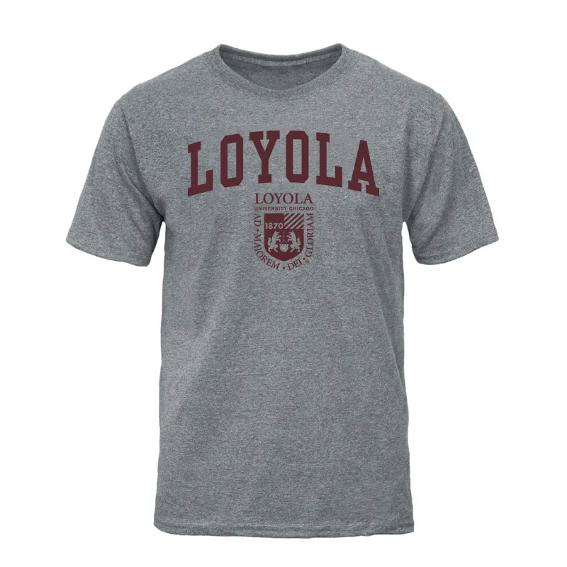 Loyola University Chicago Heritage T-Shirt (Charcoal Grey) sold by Barnesmith