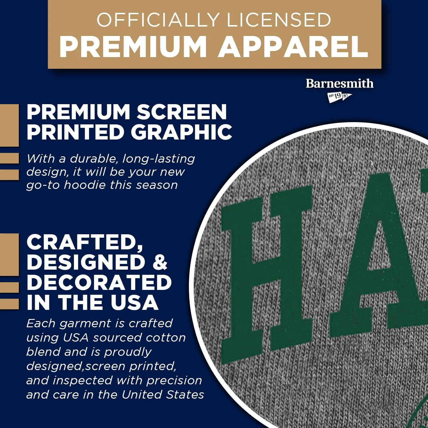 University of Hawaii Heritage Hooded Sweatshirt (Charcoal Grey) sold by Barnesmith product image thumbnail 4