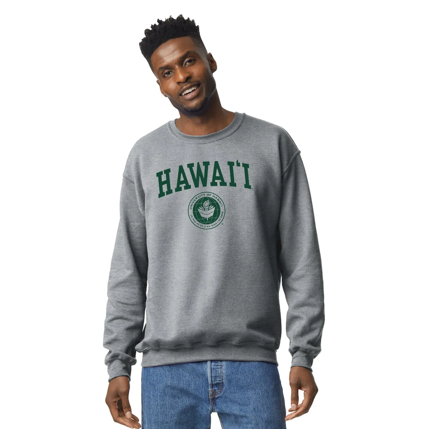 University of Hawaii Heritage Sweatshirt (Charcoal Grey) sold by Barnesmith product image thumbnail 2