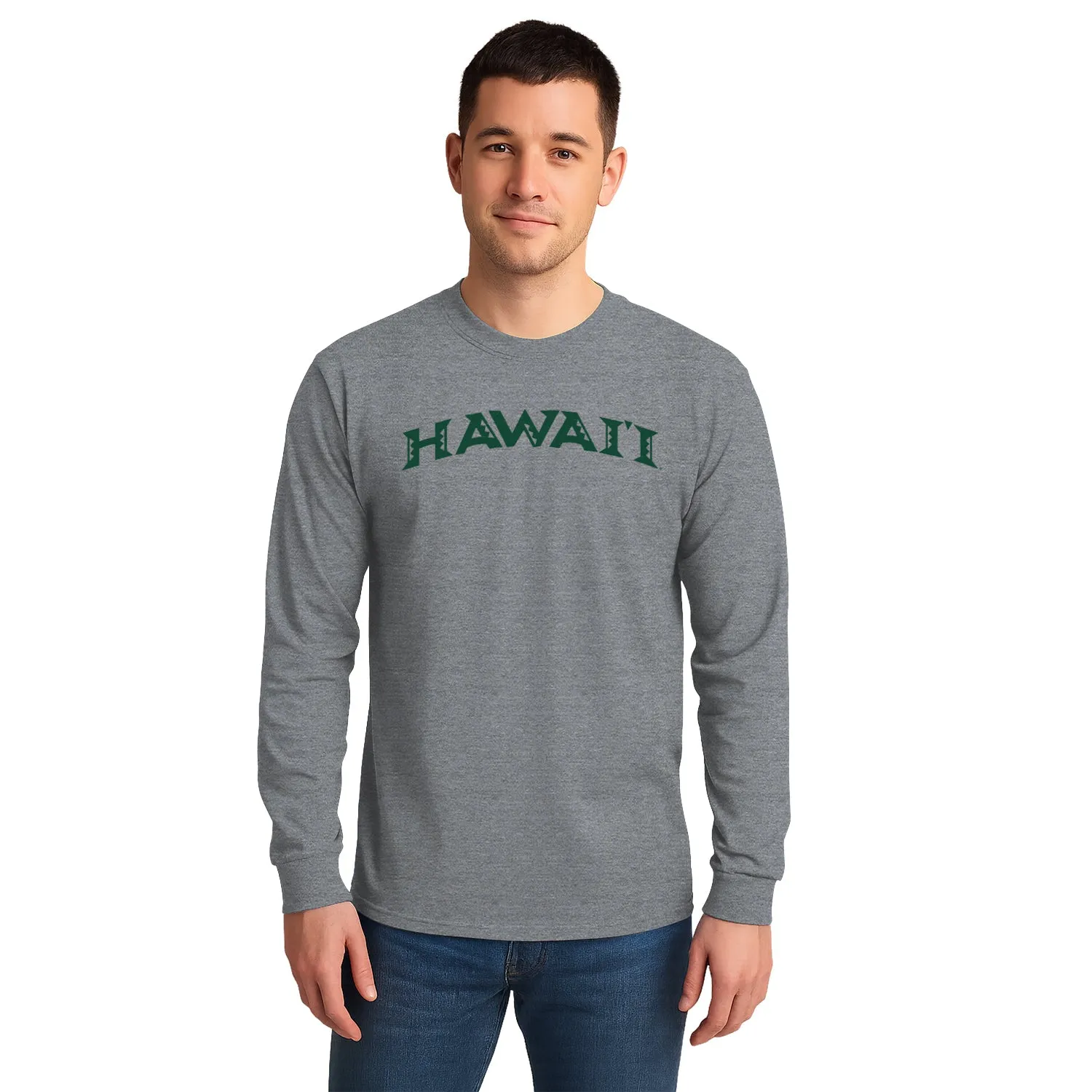 University of Hawaii Classic Long Sleeve T-Shirt (Charcoal Grey) sold by Barnesmith product image thumbnail 2