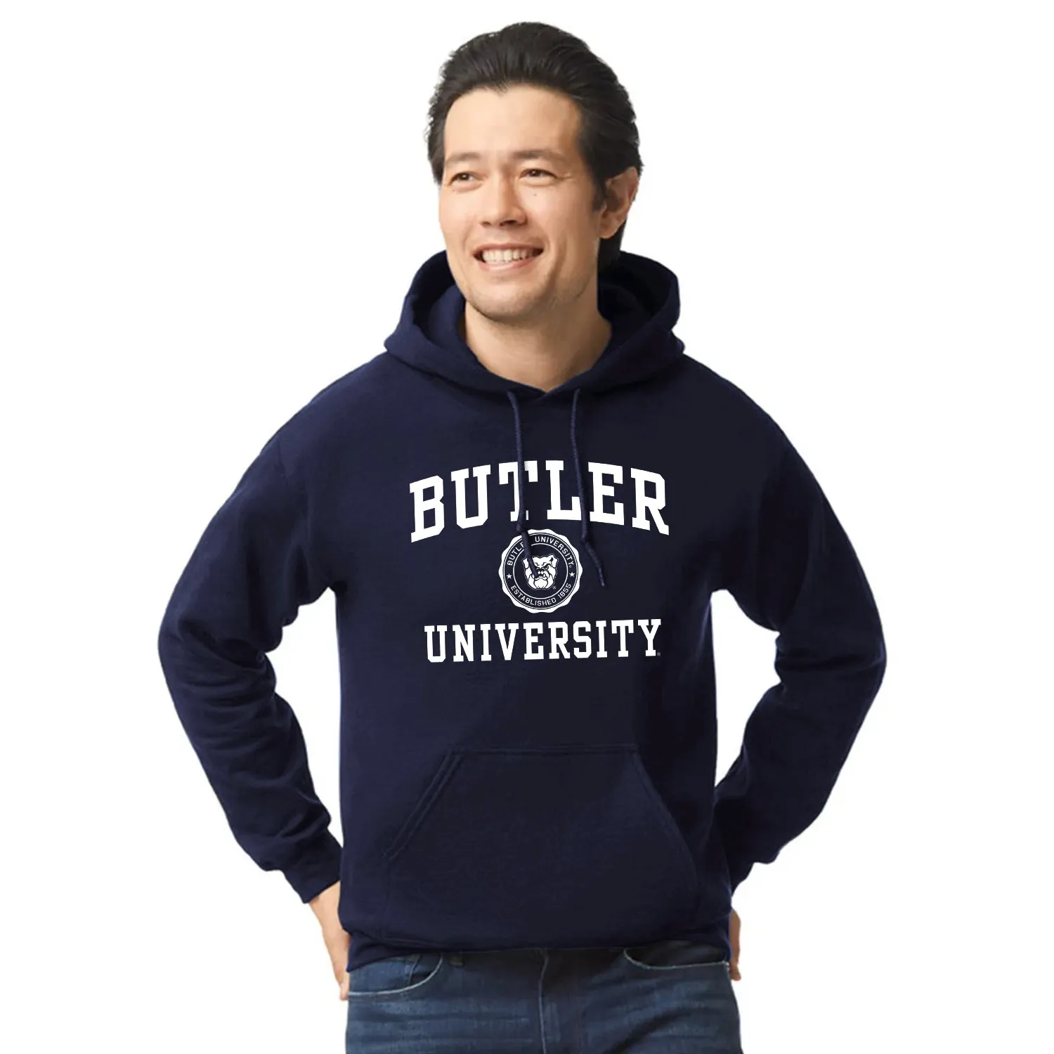 Butler University Heritage Hooded Sweatshirt (Navy) sold by Barnesmith product image thumbnail 2