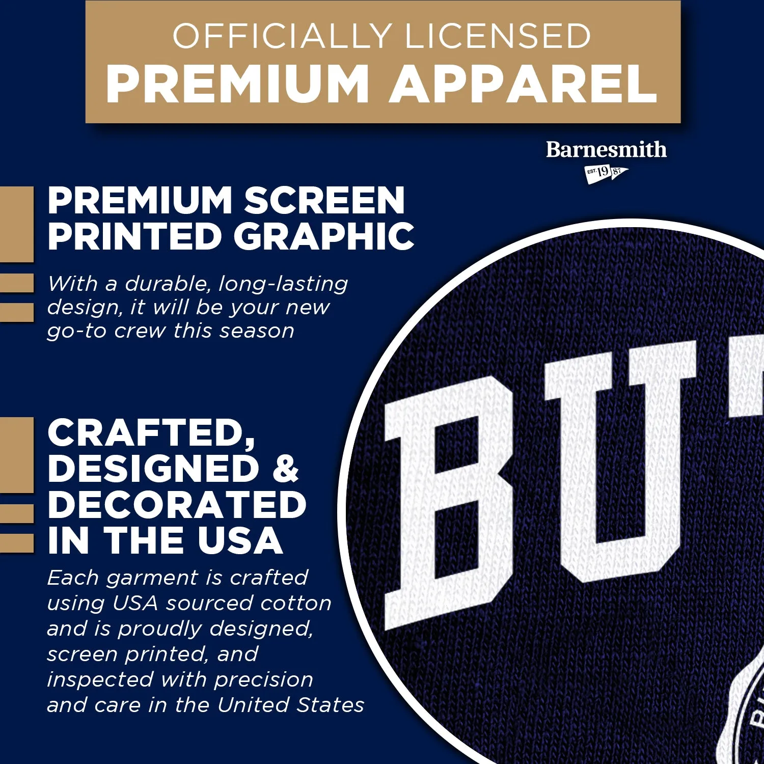 Butler University Heritage Sweatshirt (Navy) sold by Barnesmith product image thumbnail 4