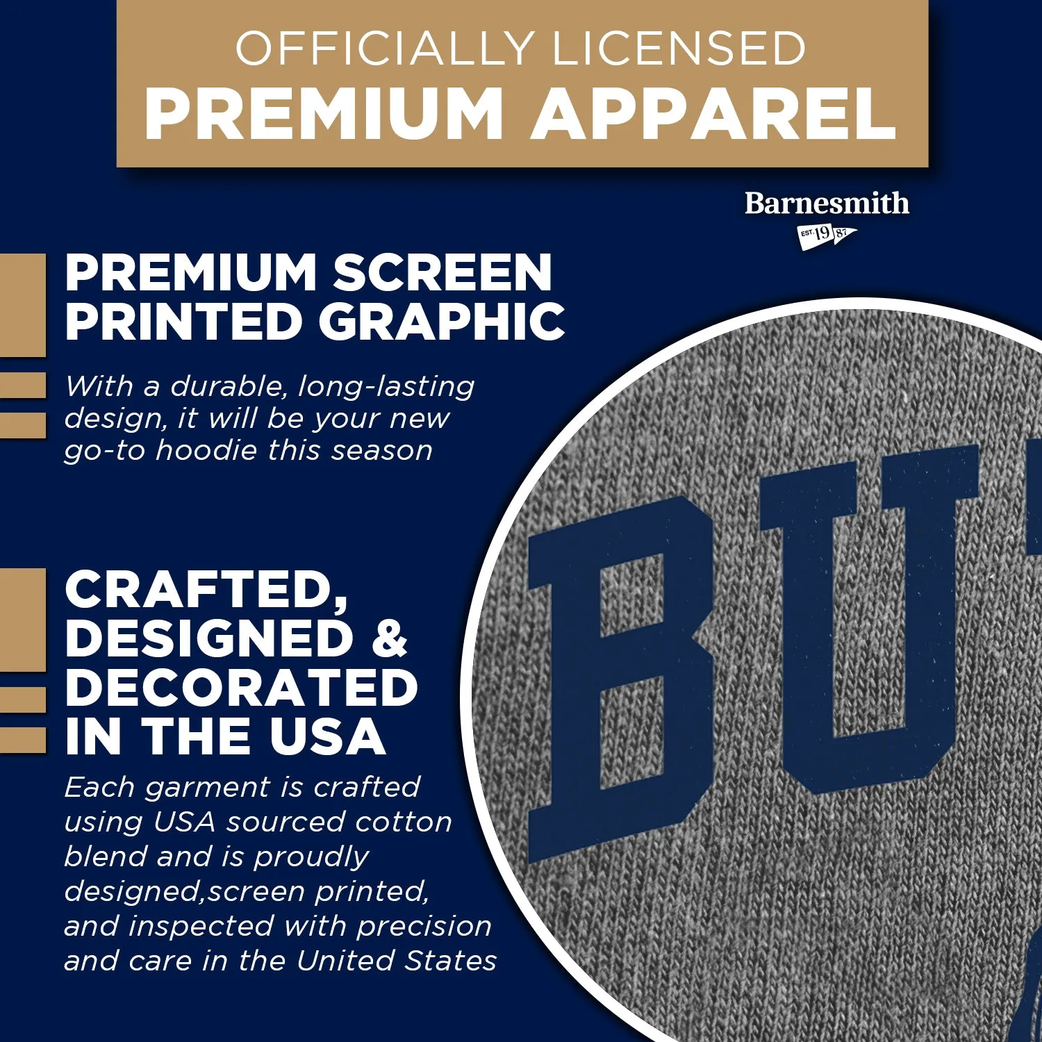 Butler University Heritage Hooded Sweatshirt (Charcoal Grey) sold by Barnesmith product image thumbnail 4